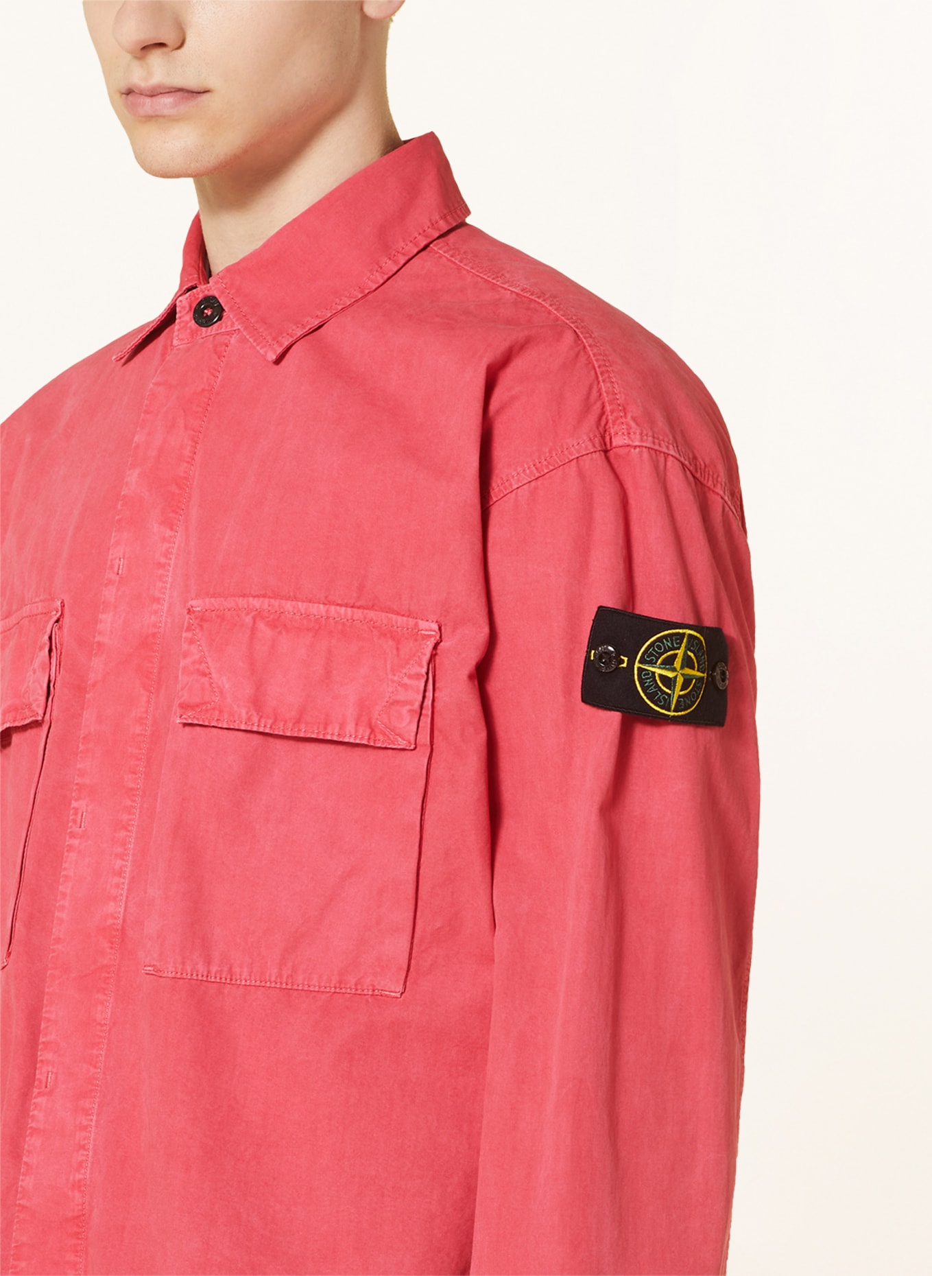 STONE ISLAND Overshirt, Color: RED (Image 4)