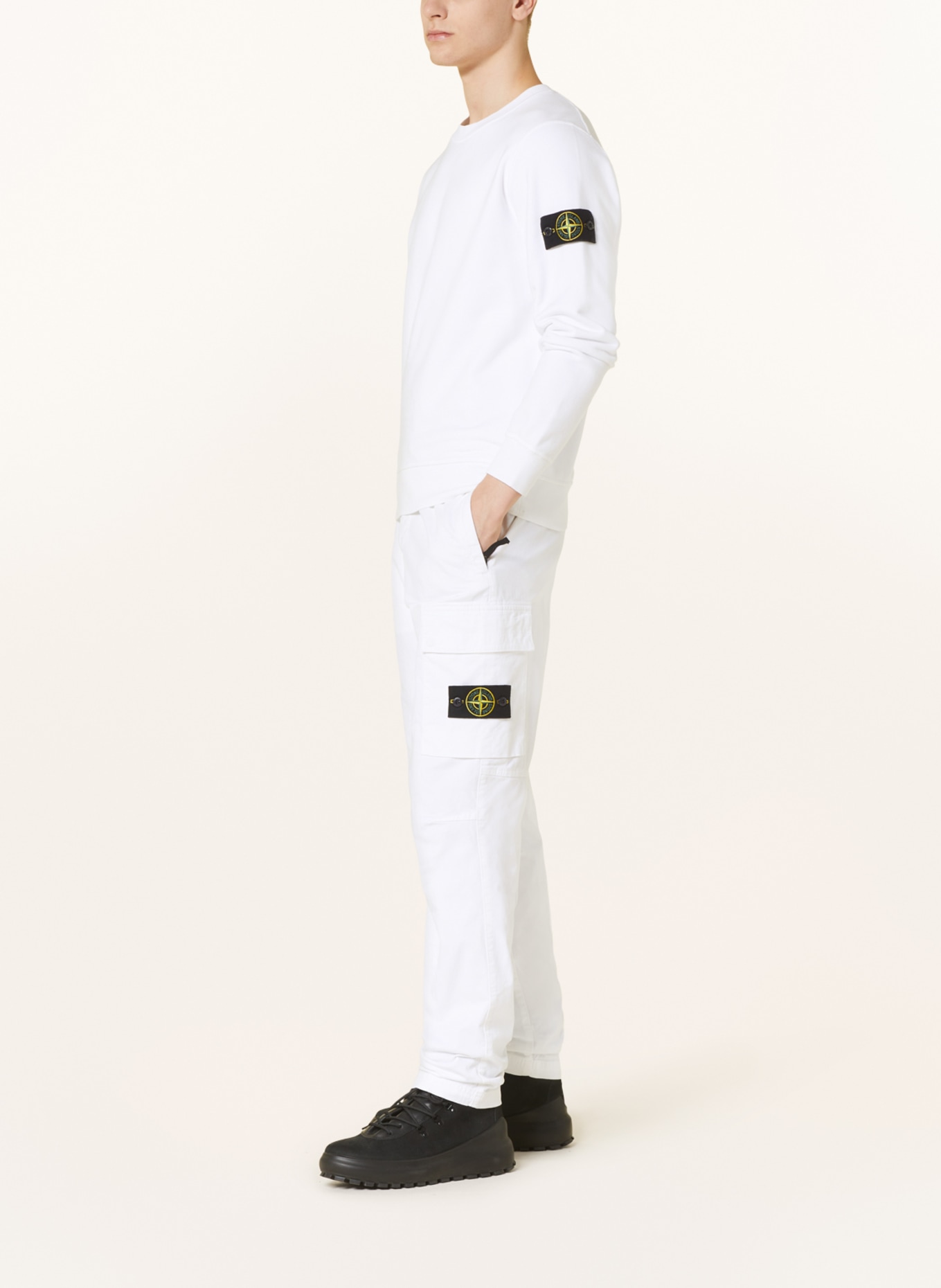 STONE ISLAND Cargo pants Regular tapered fit, Color: WHITE (Image 4)