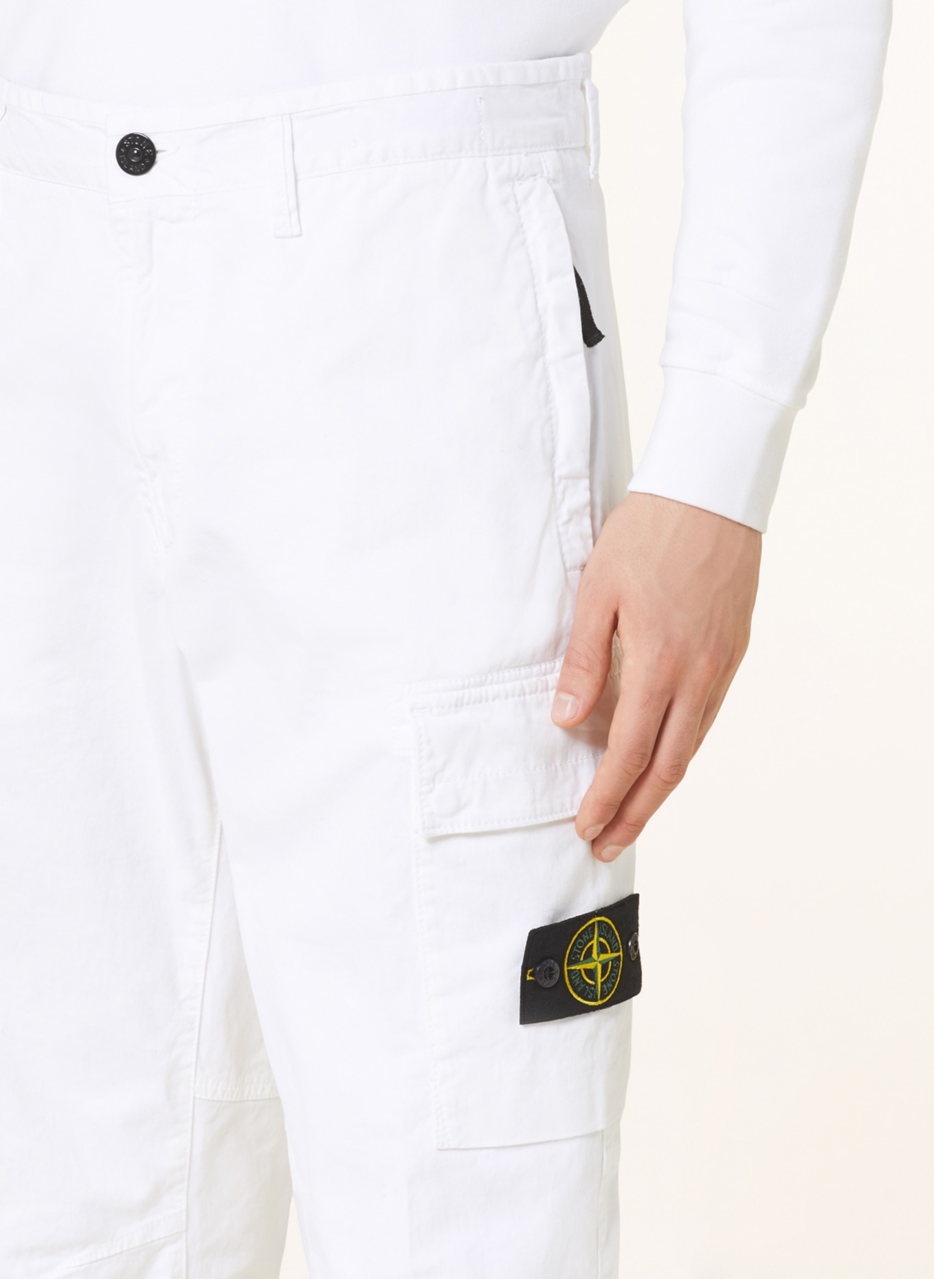 STONE ISLAND Cargo pants Regular tapered fit, Color: WHITE (Image 5)