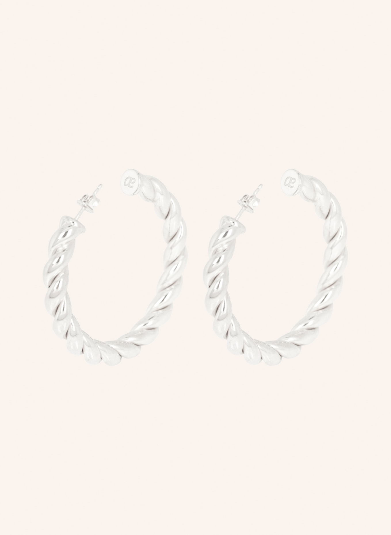 ariane ernst Creole earrings TWIST IT, Color: SILVER (Image 1)