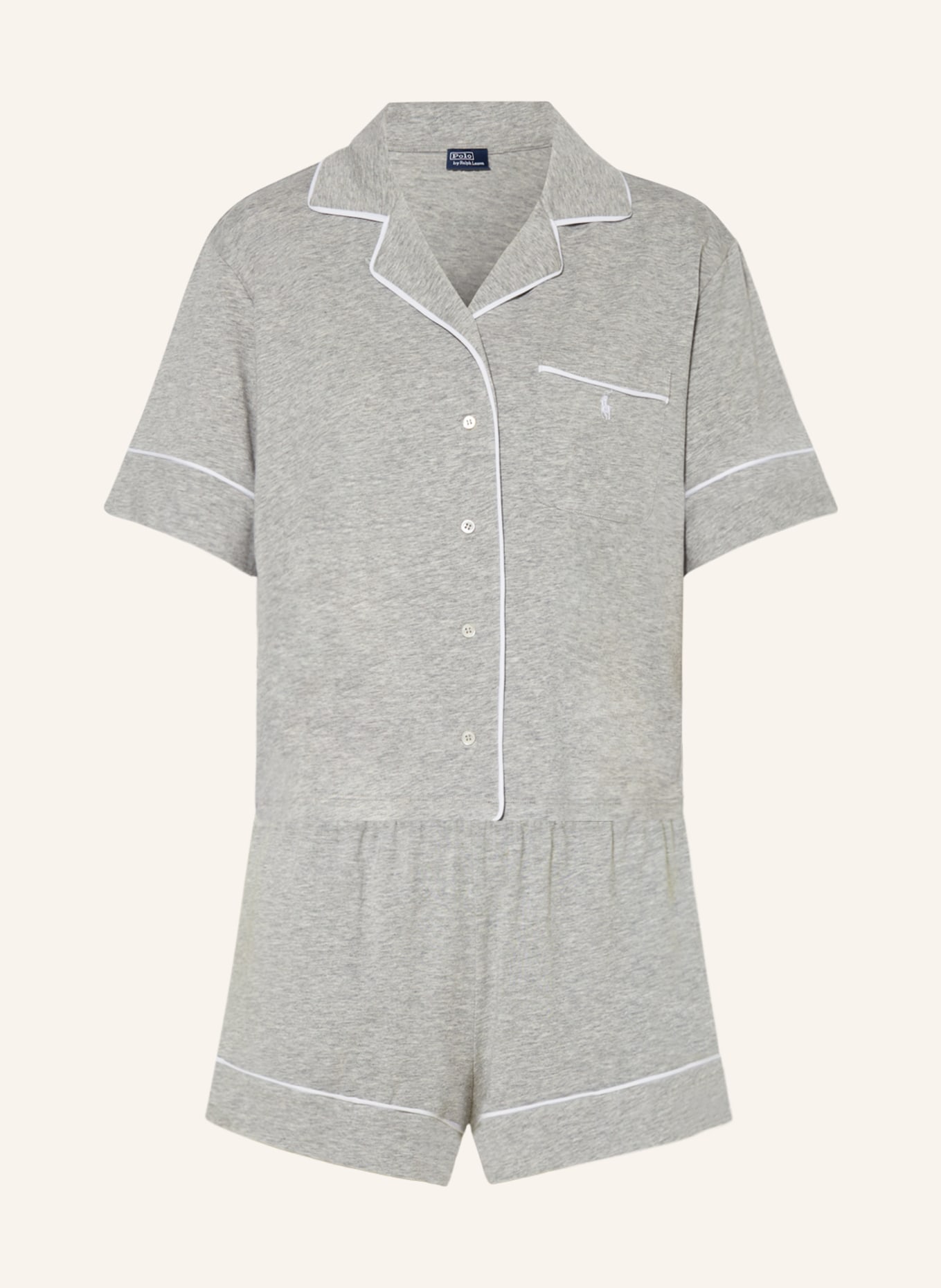 POLO RALPH LAUREN Shorty-Schlafanzug, Farbe: GRAU (Bild 1)