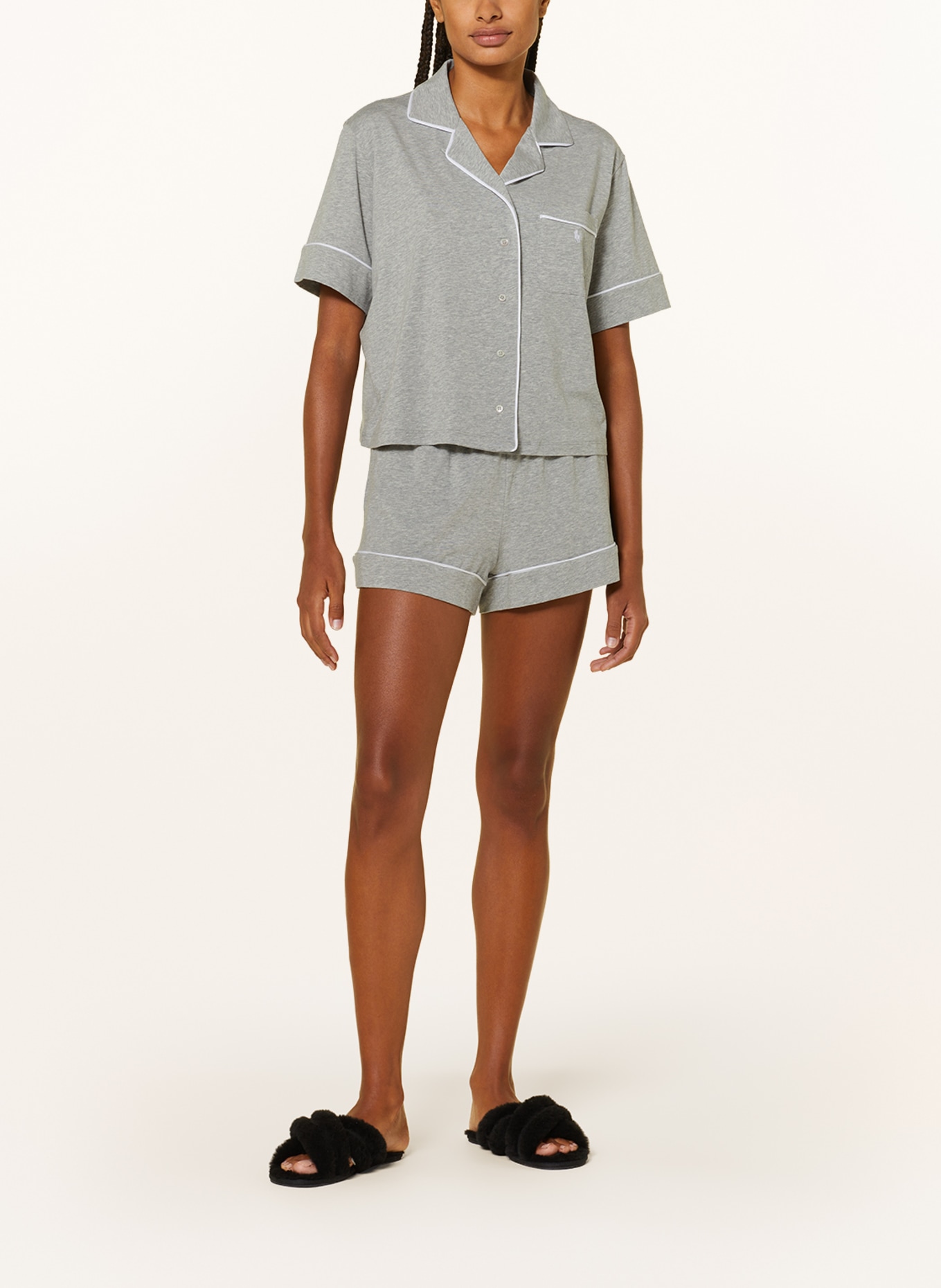 POLO RALPH LAUREN Shorty-Schlafanzug, Farbe: GRAU (Bild 2)