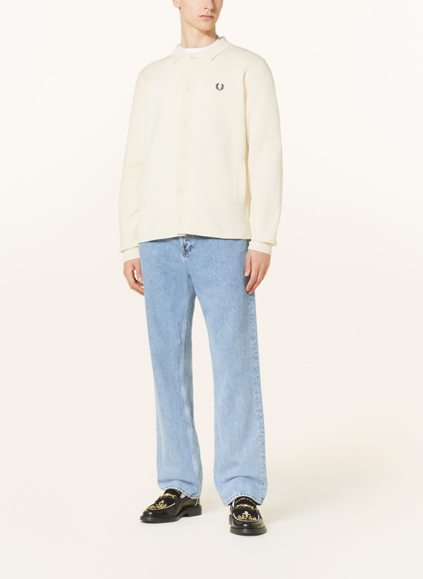 FRED PERRY Cardigan, Color: ECRU (Image 2)