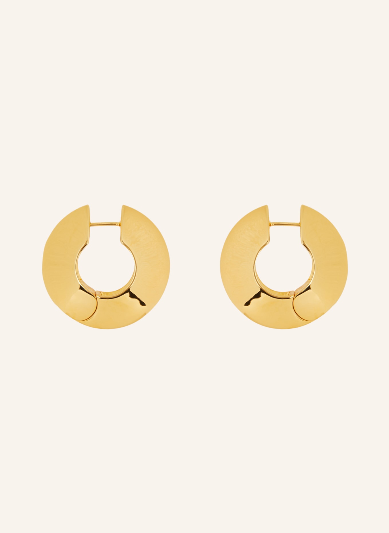 ZIMMERMANN Creole earrings TRIANGLE SECTION HOOP, Color: GOLD (Image 1)