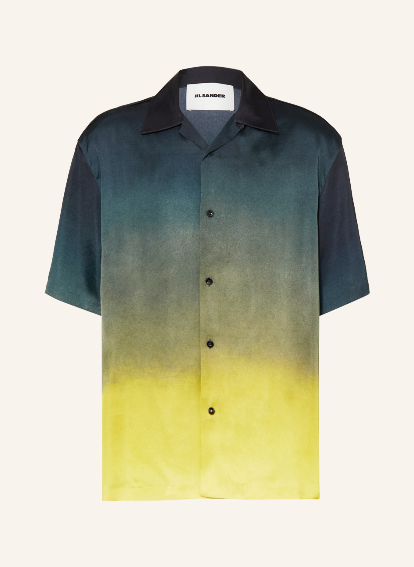 JIL SANDER Resorthemd Straight Fit, Farbe: DUNKELBLAU/ GELB (Bild 1)
