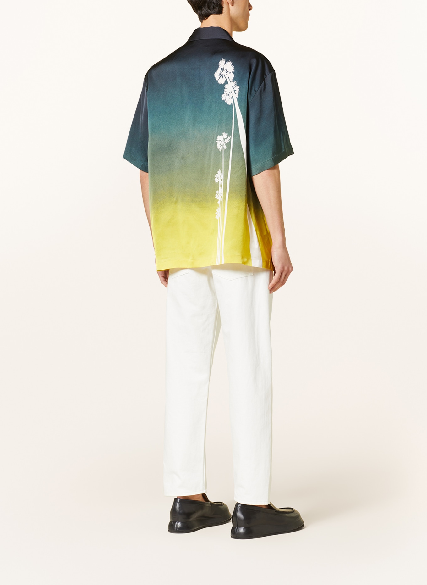 JIL SANDER Resorthemd Straight Fit, Farbe: DUNKELBLAU/ GELB (Bild 3)
