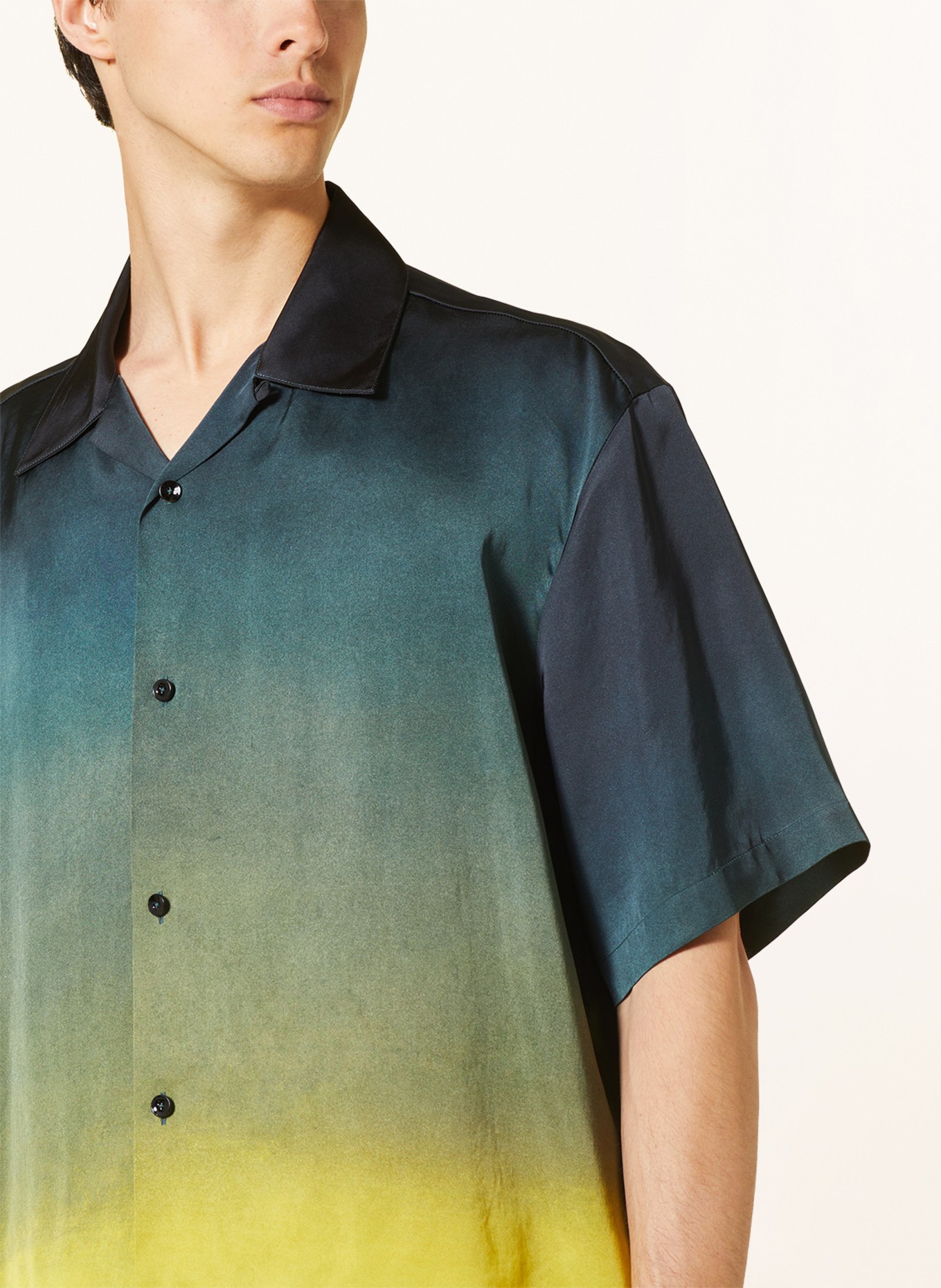 JIL SANDER Resort shirt straight fit, Color: DARK BLUE/ YELLOW (Image 4)