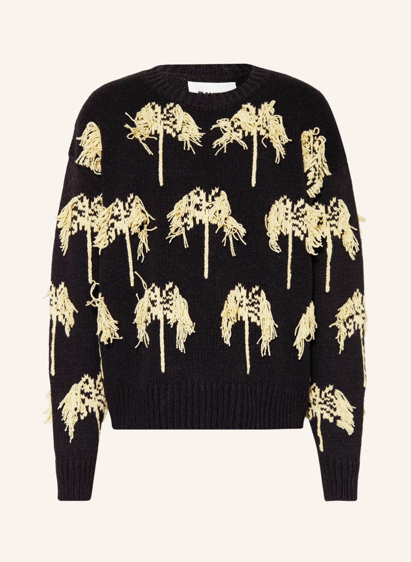 JIL SANDER Sweater, Color: BLACK/ ECRU (Image 1)