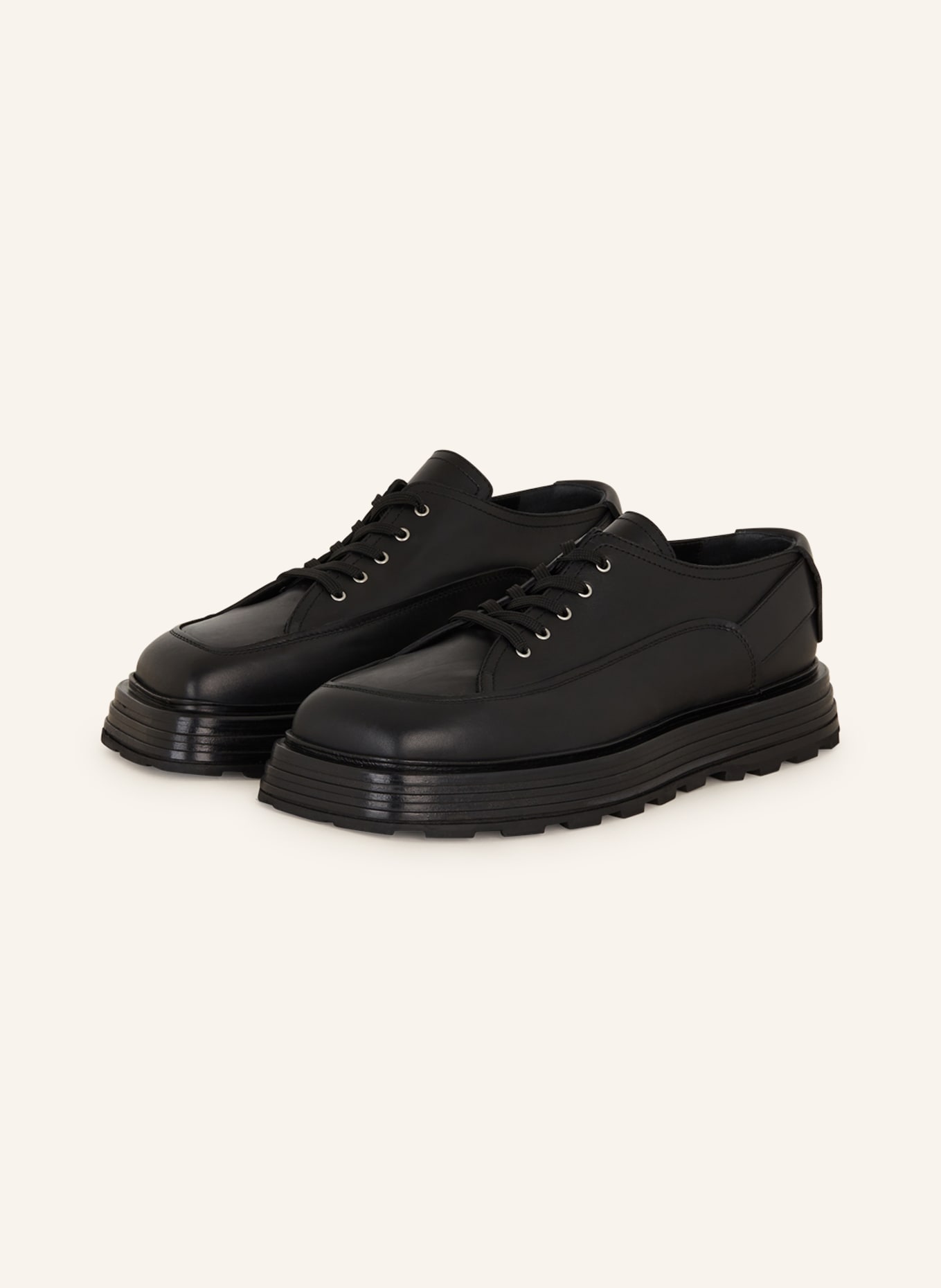 JIL SANDER Platform lace-up shoes, Color: BLACK (Image 1)