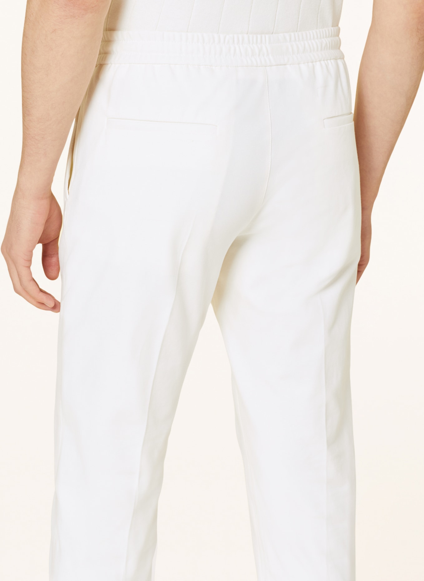 CIRCOLO 1901 Piqué trousers slim fit in jogger style, Color: WHITE (Image 5)