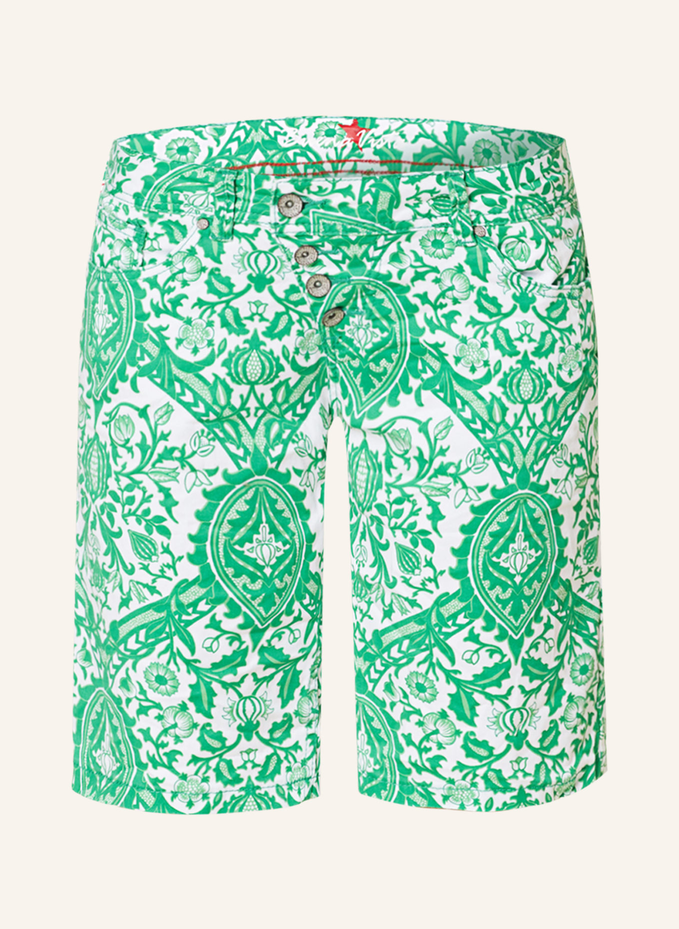 Buena Vista Shorts MALIBU, Color: WHITE/ GREEN (Image 1)
