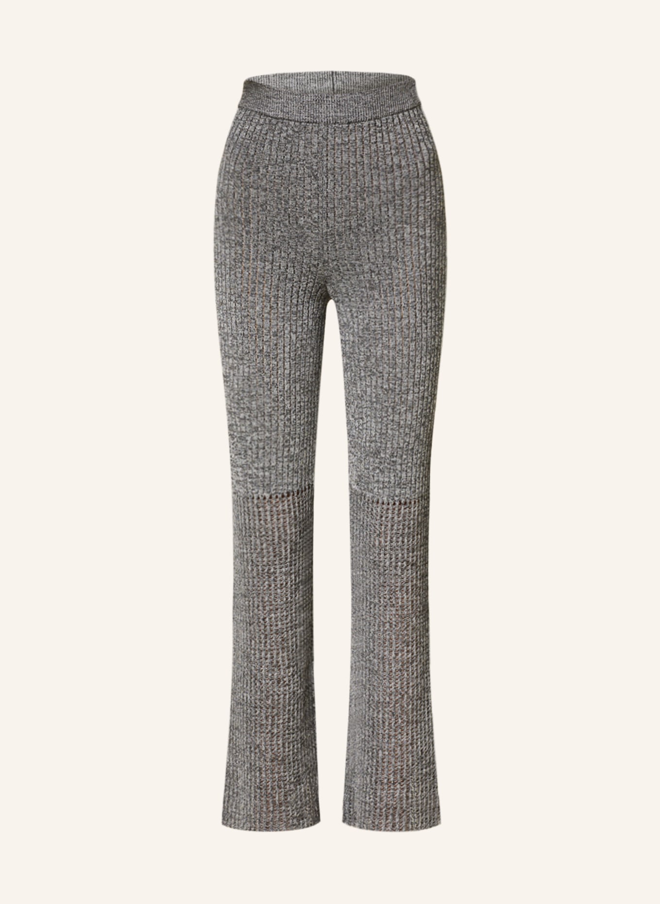 Nanushka Knit trousers KARINE, Color: BLACK/ LIGHT GRAY (Image 1)