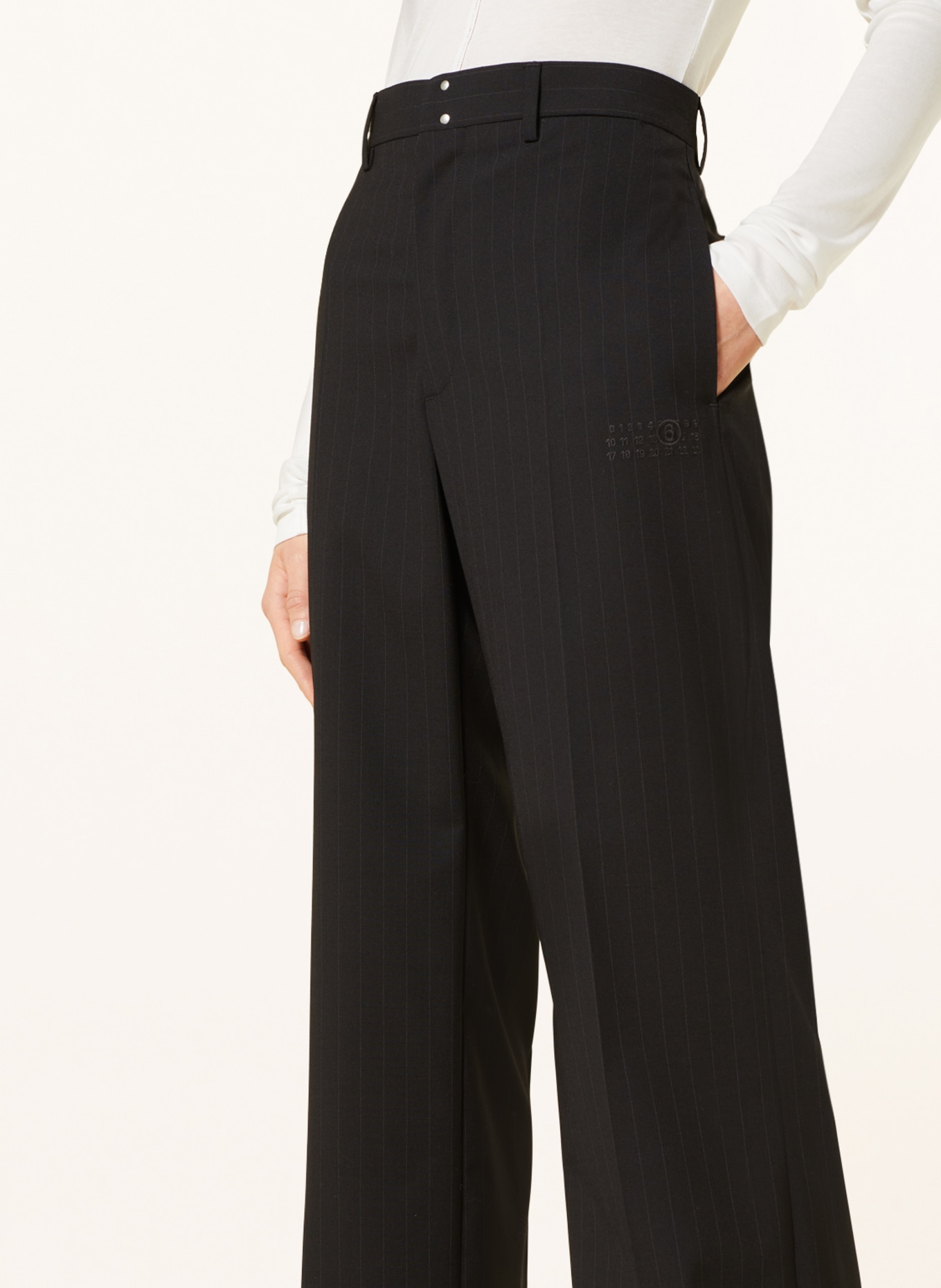 MM6 Maison Margiela Wide leg trousers, Color: BLACK/ GRAY (Image 5)