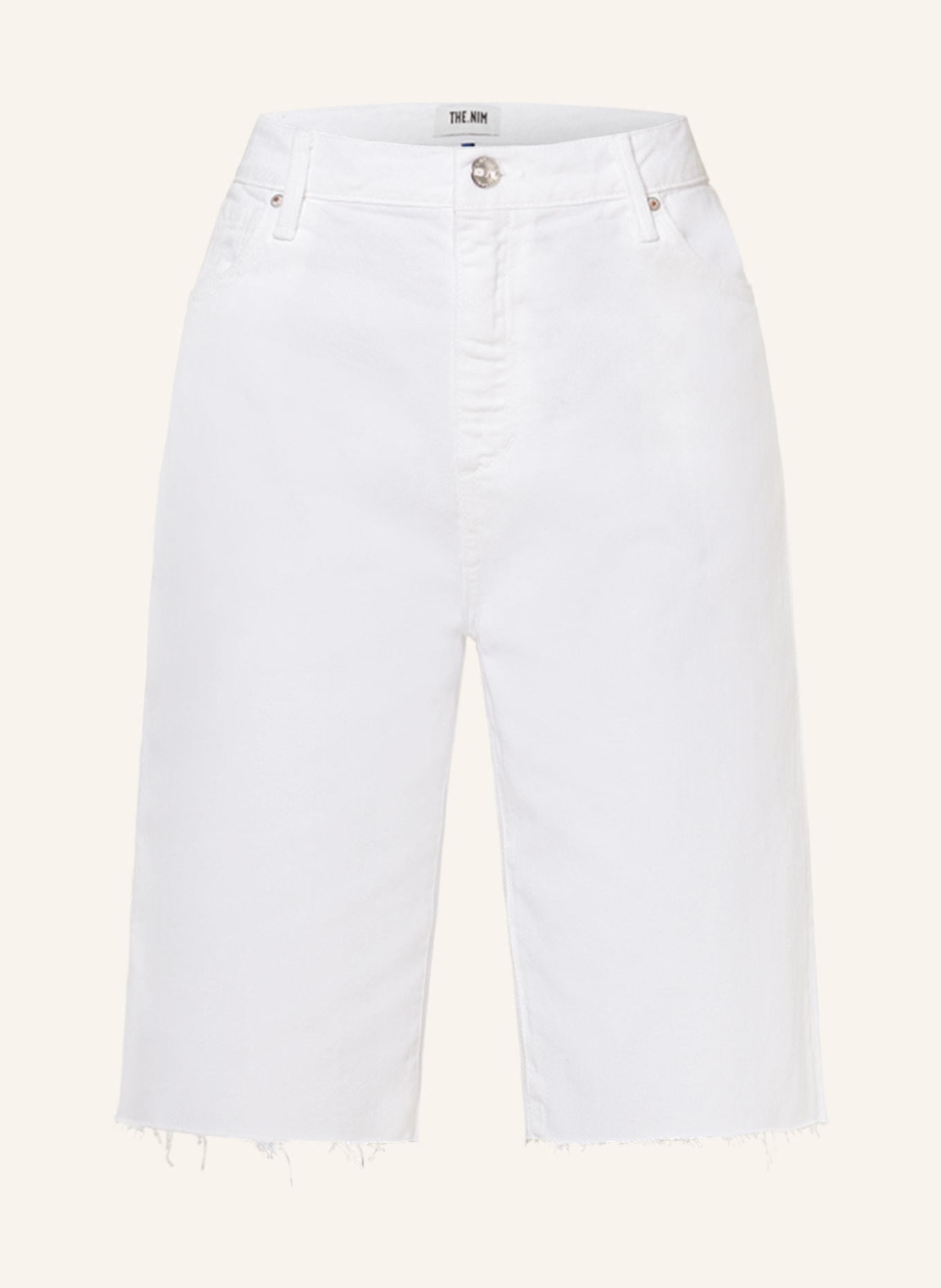 THE.NIM STANDARD Denim shorts KELLY, Color: C001 White (Image 1)