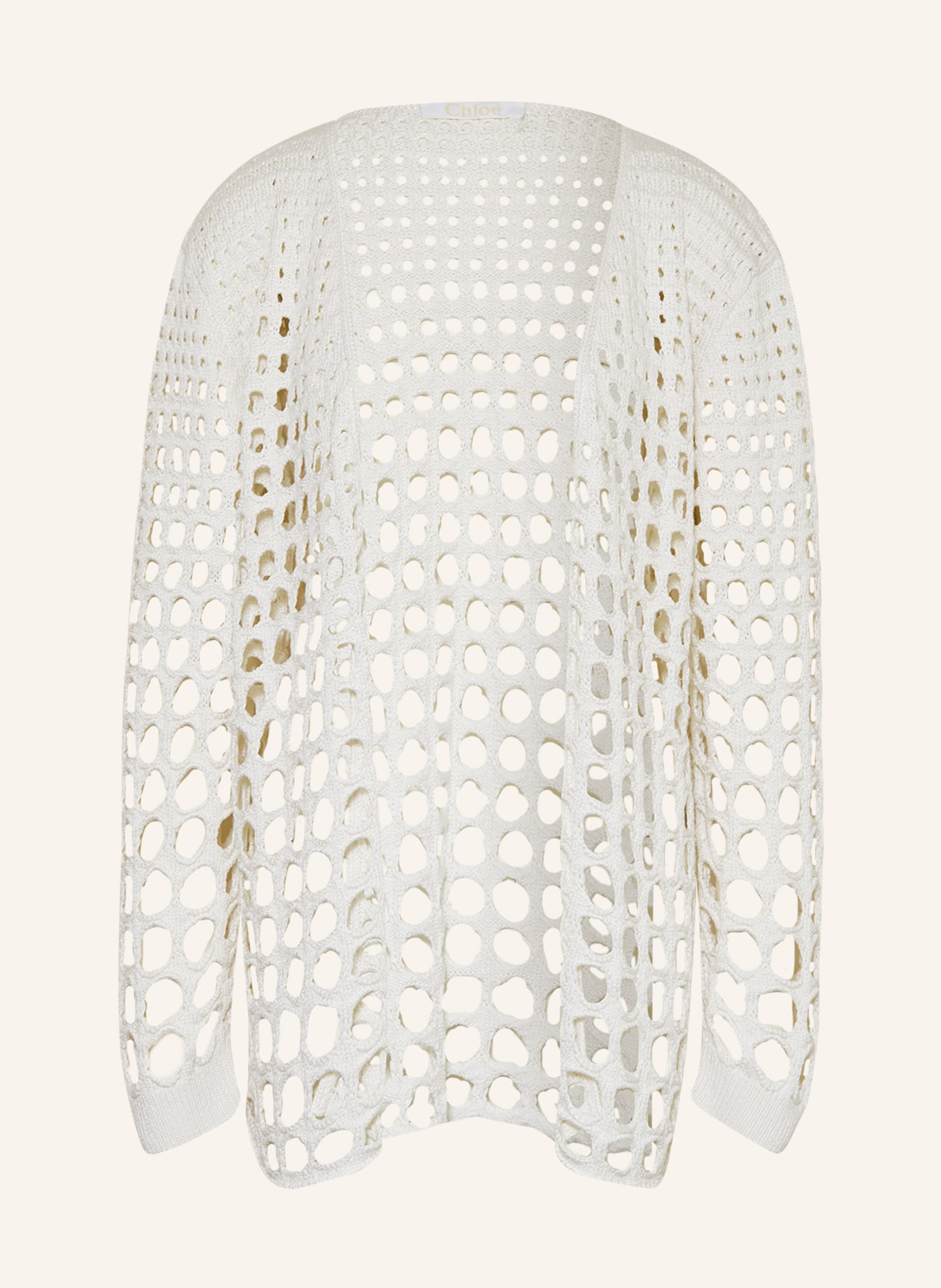 Chloé Knit cardigan made of silk, Color: WHITE (Image 1)