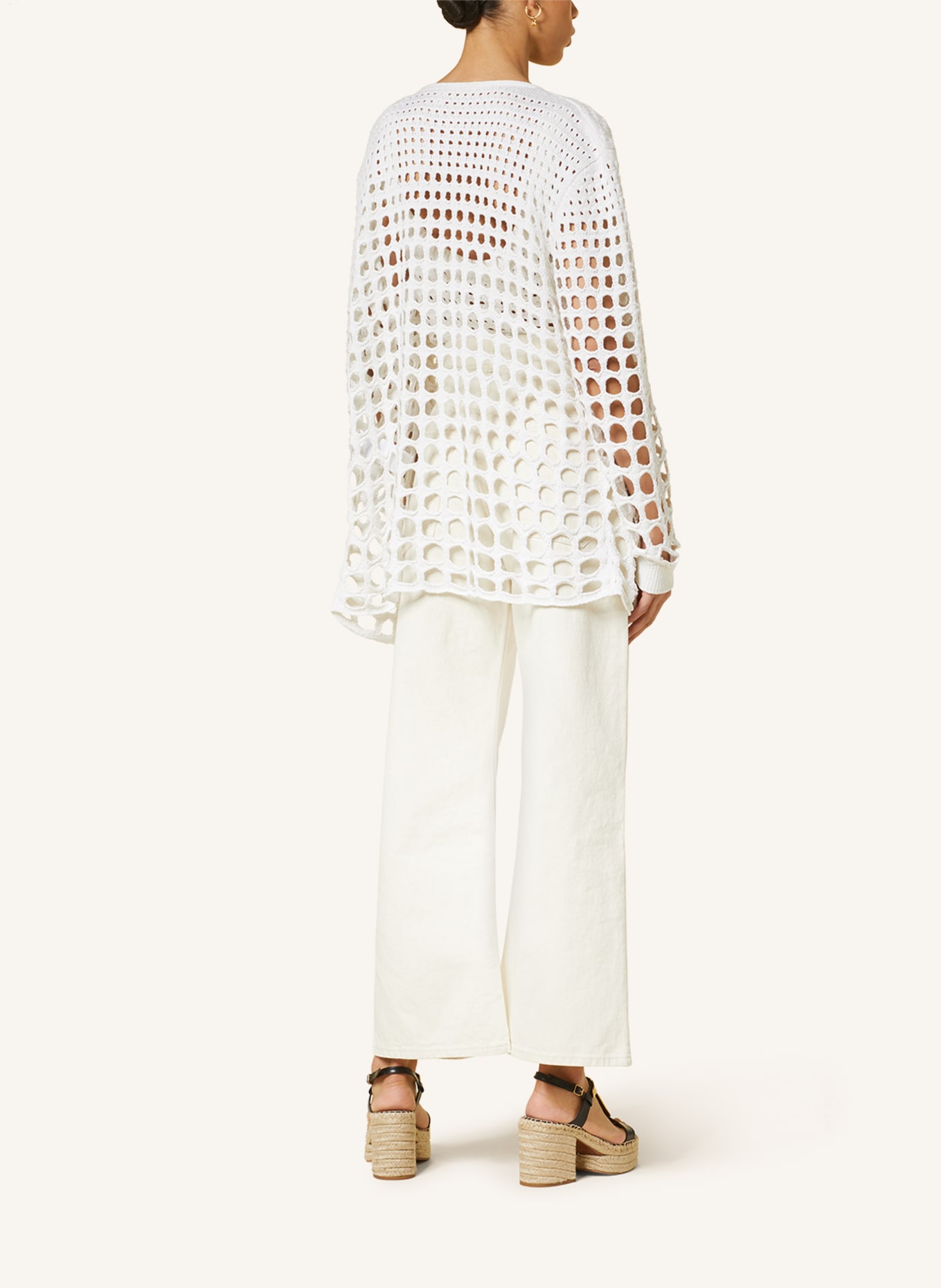 Chloé Knit cardigan made of silk, Color: WHITE (Image 3)