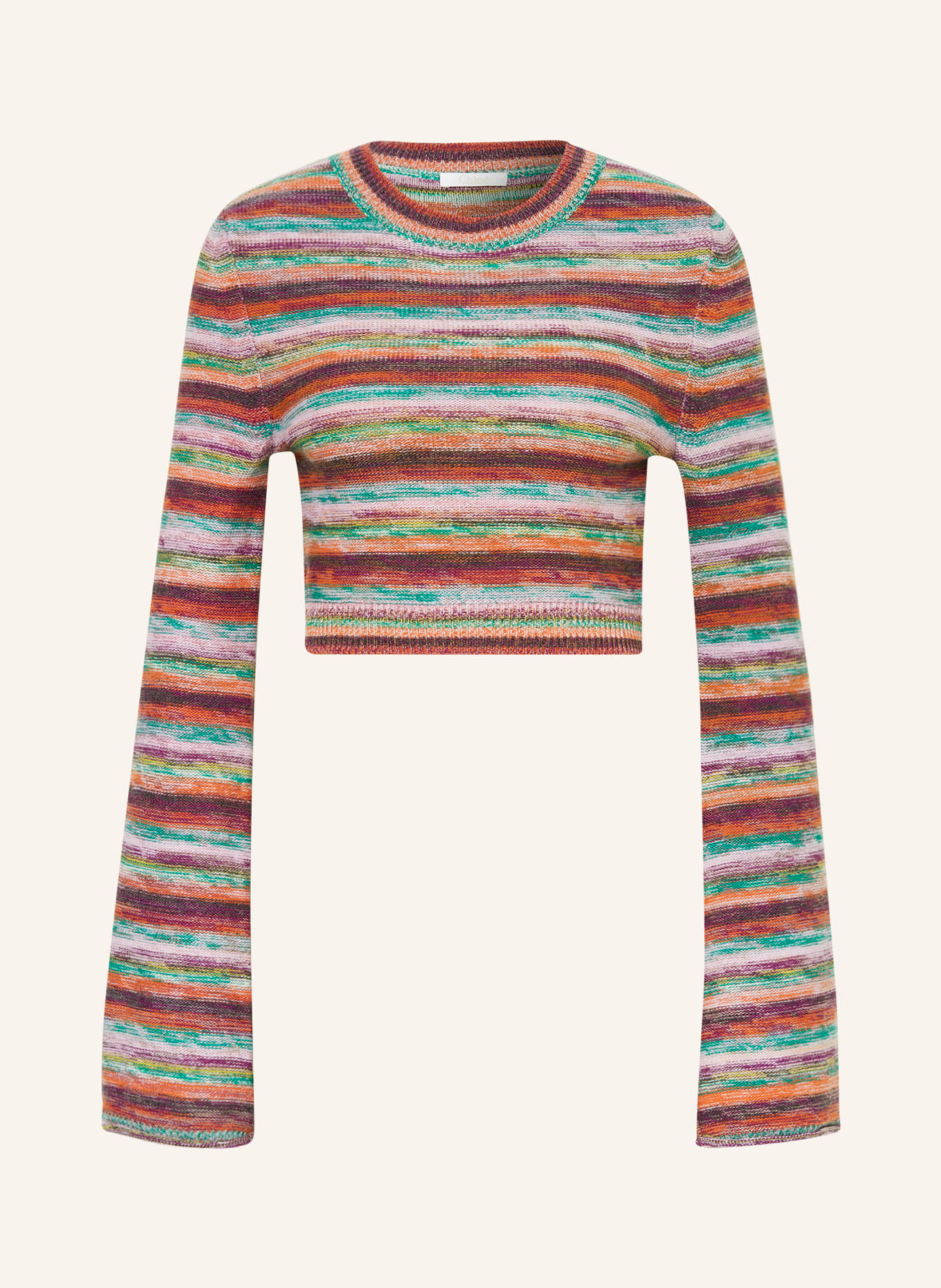 Chloé Cropped sweater, Color: ORANGE/ PURPLE/ GREEN (Image 1)