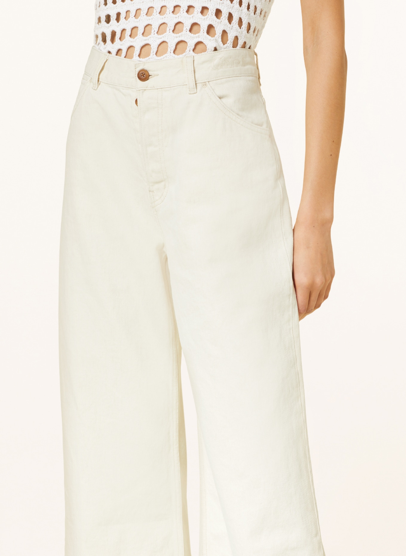 Chloé Jeans-Culotte STROMBOLI, Farbe: ECRU (Bild 5)