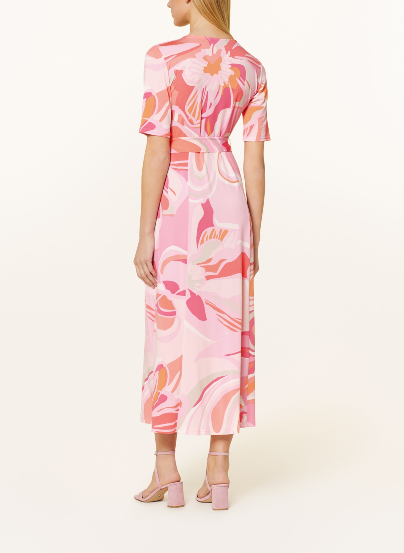 Betty Barclay Jersey dress, Color: SALMON/ WHITE/ PINK (Image 3)