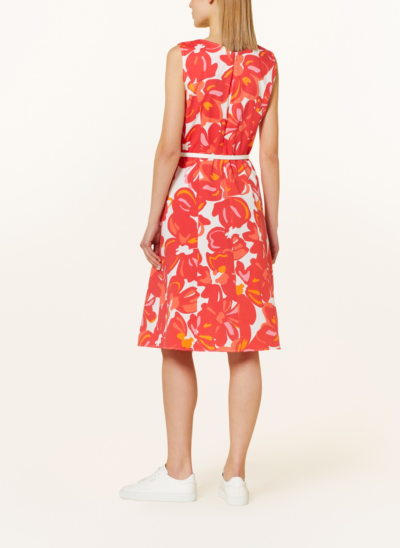 Betty Barclay Dress, Color: WHITE/ RED/ ORANGE (Image 3)