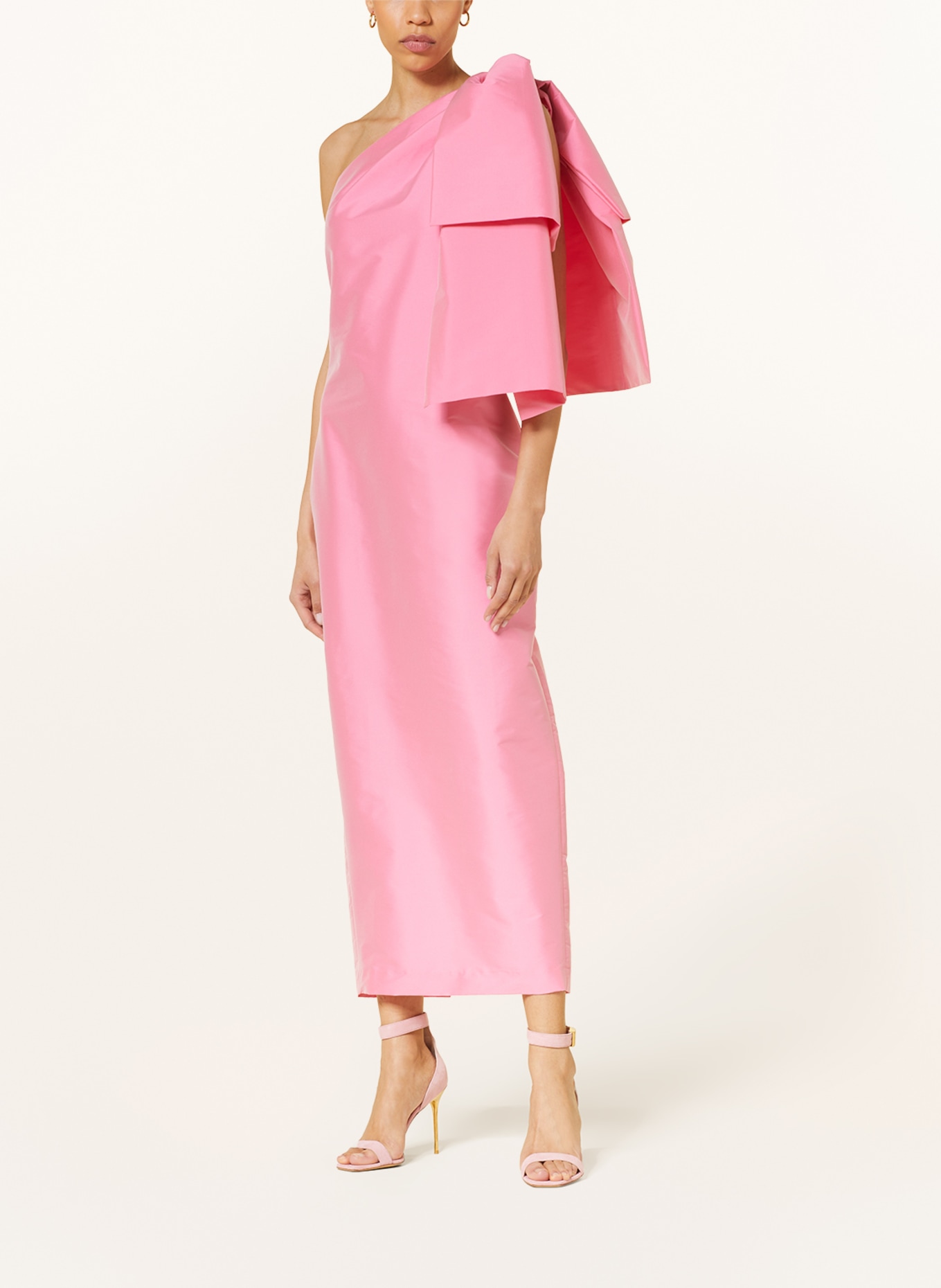 BERNADETTE One-Shoulder-Kleid JOSSELIN aus Satin, Farbe: PINK (Bild 2)