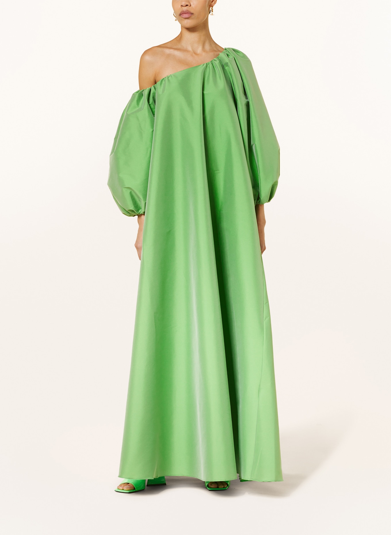 BERNADETTE One-shoulder dress NATHALIE, Color: GREEN (Image 2)
