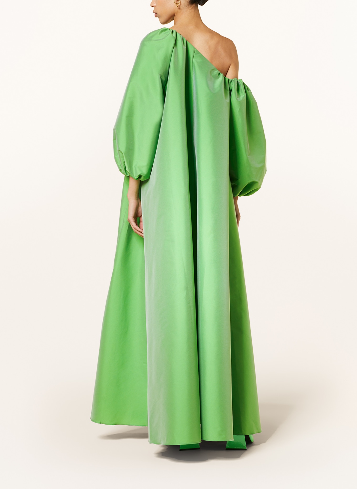 BERNADETTE One-shoulder dress NATHALIE, Color: GREEN (Image 3)
