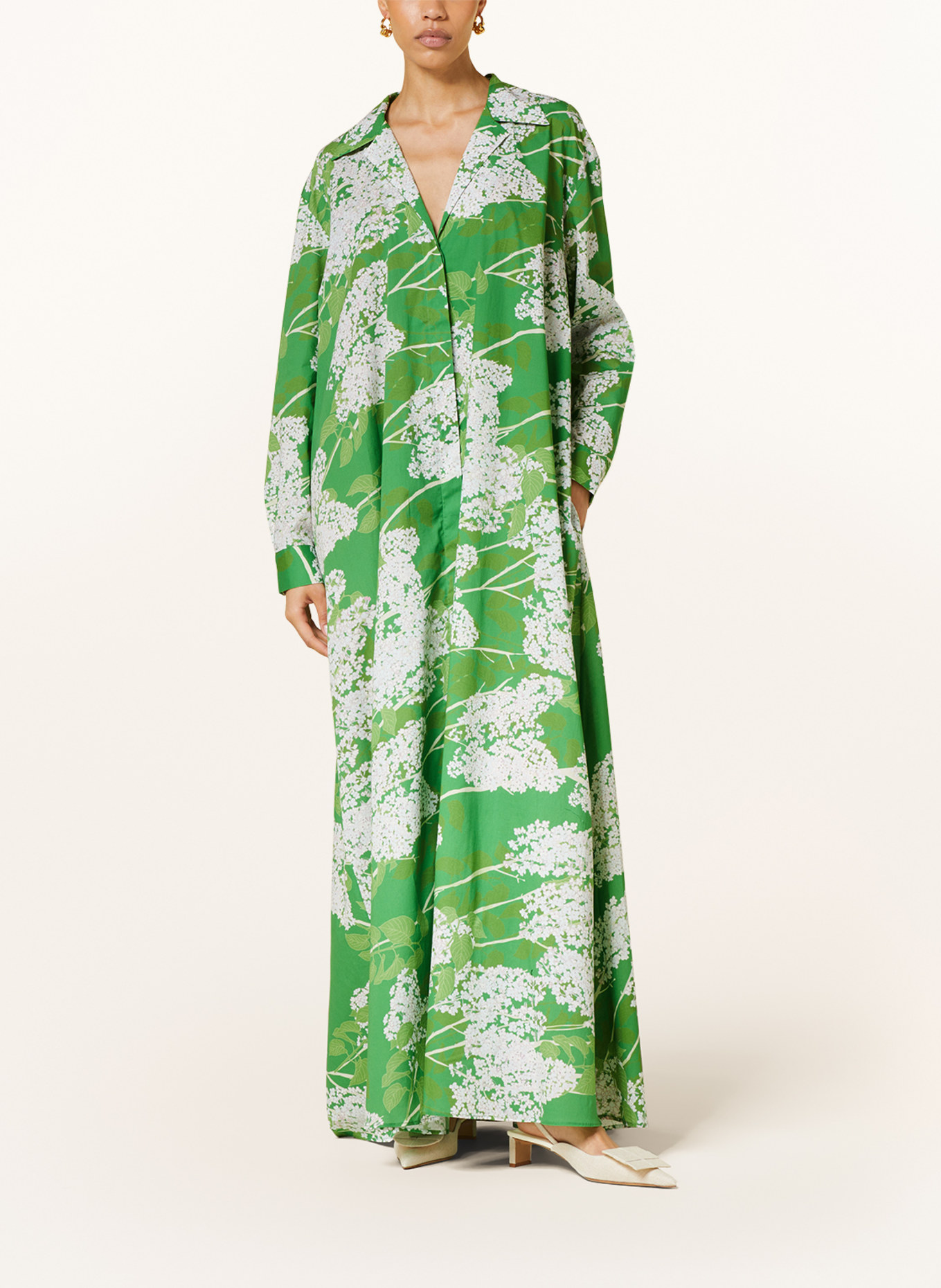 BERNADETTE Shirt dress GREGORY, Color: GREEN/ WHITE (Image 2)