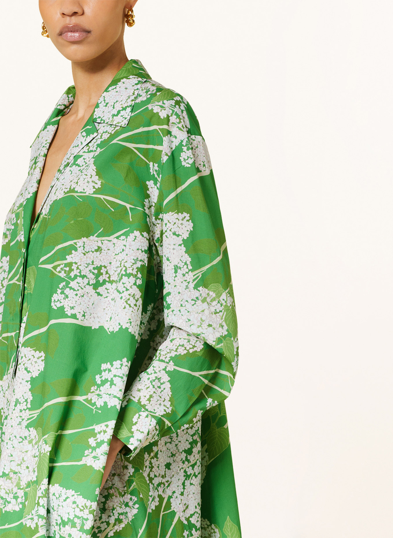 BERNADETTE Shirt dress GREGORY, Color: GREEN/ WHITE (Image 4)