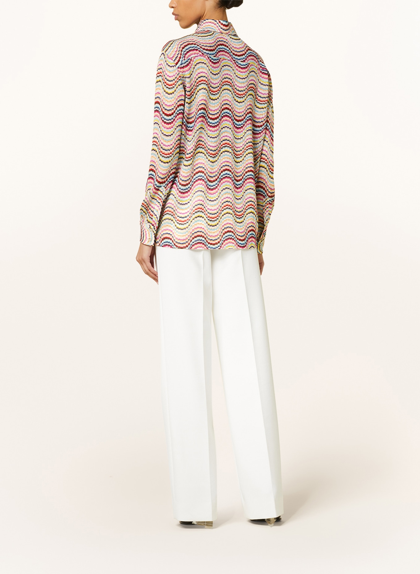 MISSONI Knit blouse with glitter yarn, Color: PINK/ LIGHT BLUE/ YELLOW (Image 3)