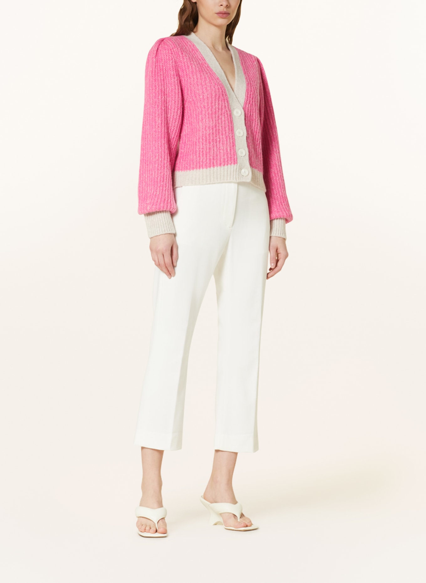 nine:inthe:morning 7/8 trousers MAGDA, Color: WHITE (Image 2)