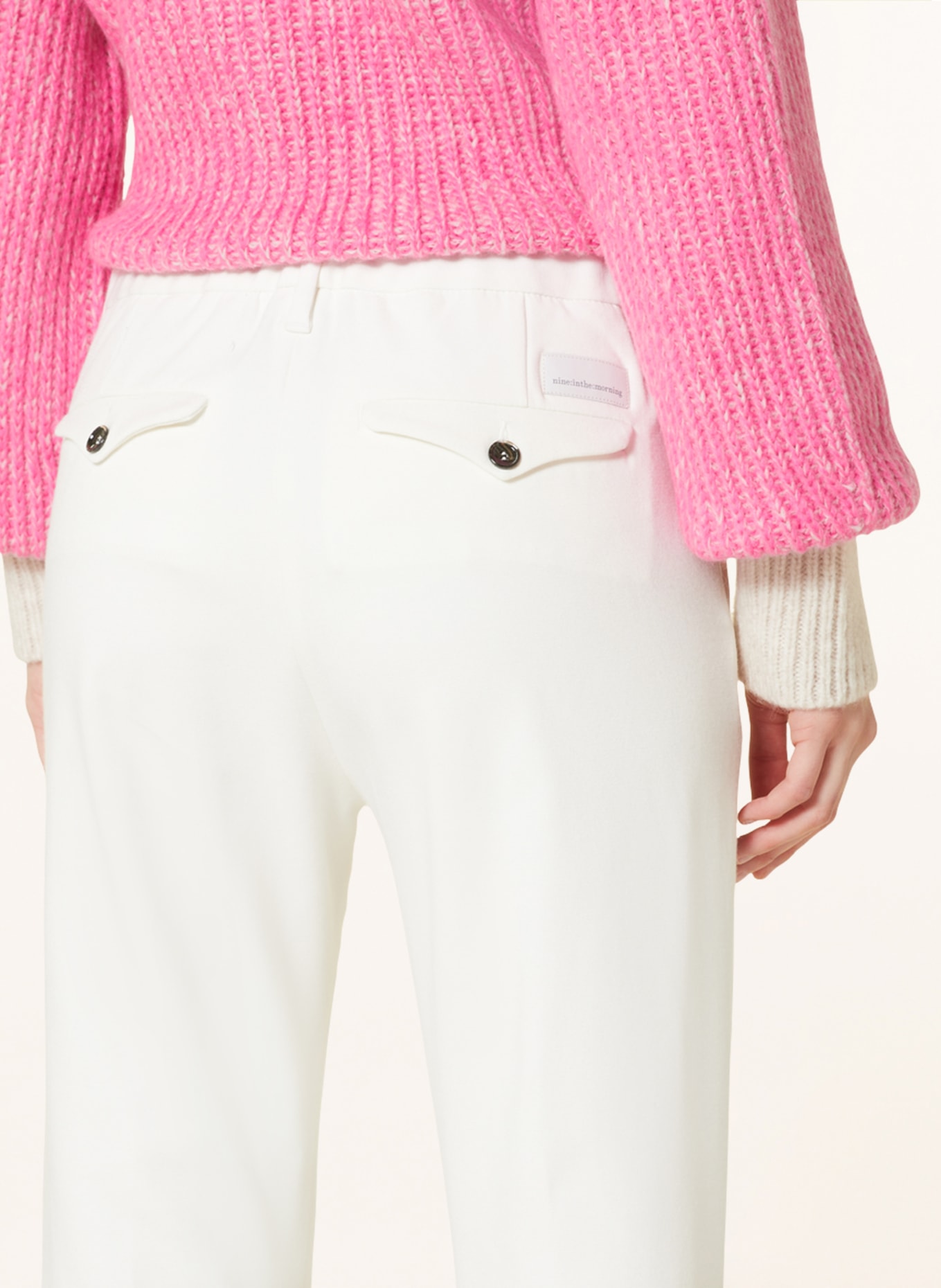 nine:inthe:morning 7/8 trousers MAGDA, Color: WHITE (Image 5)