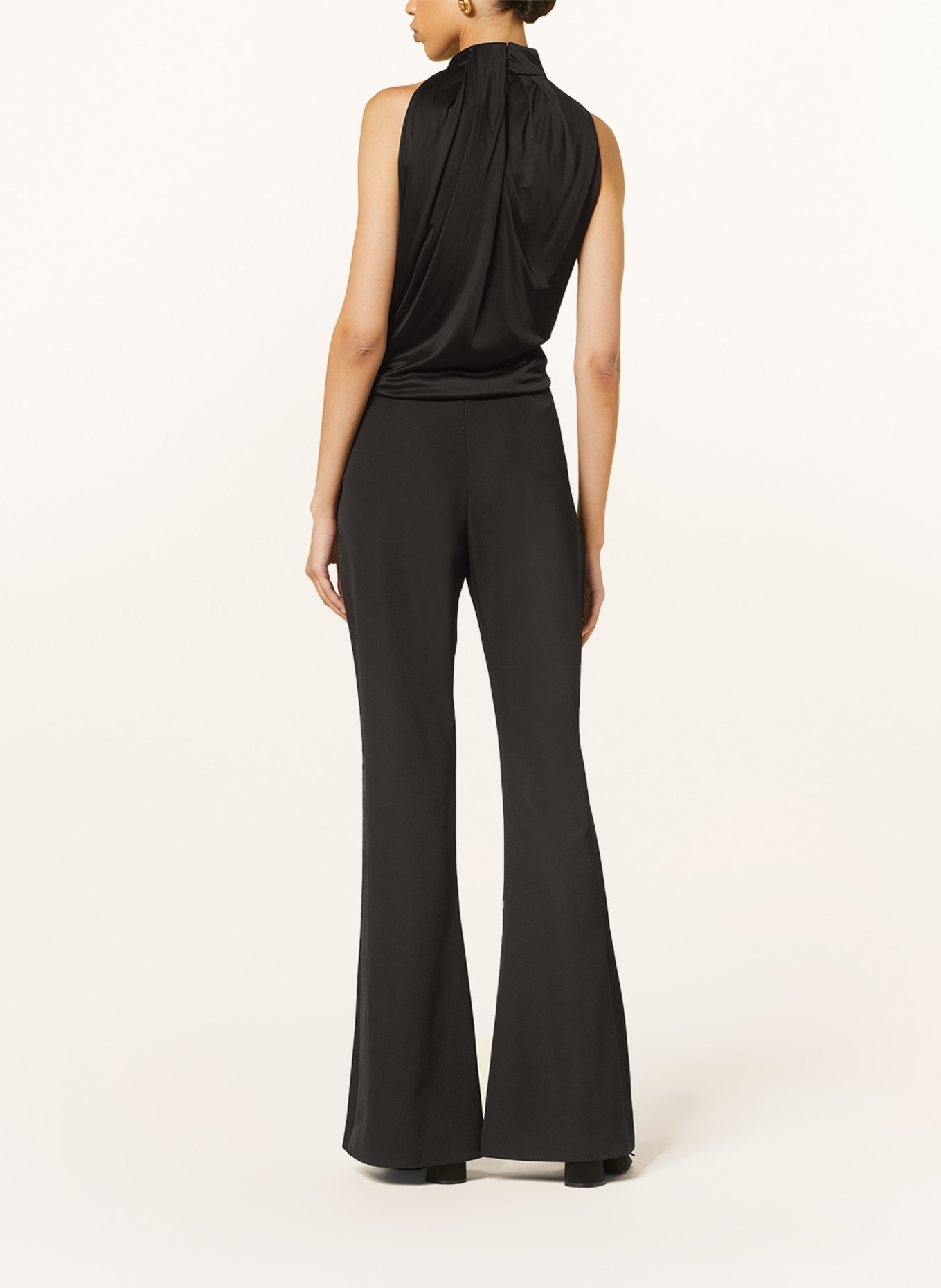 VERSACE Blouse top in satin with cut-out, Color: BLACK (Image 3)