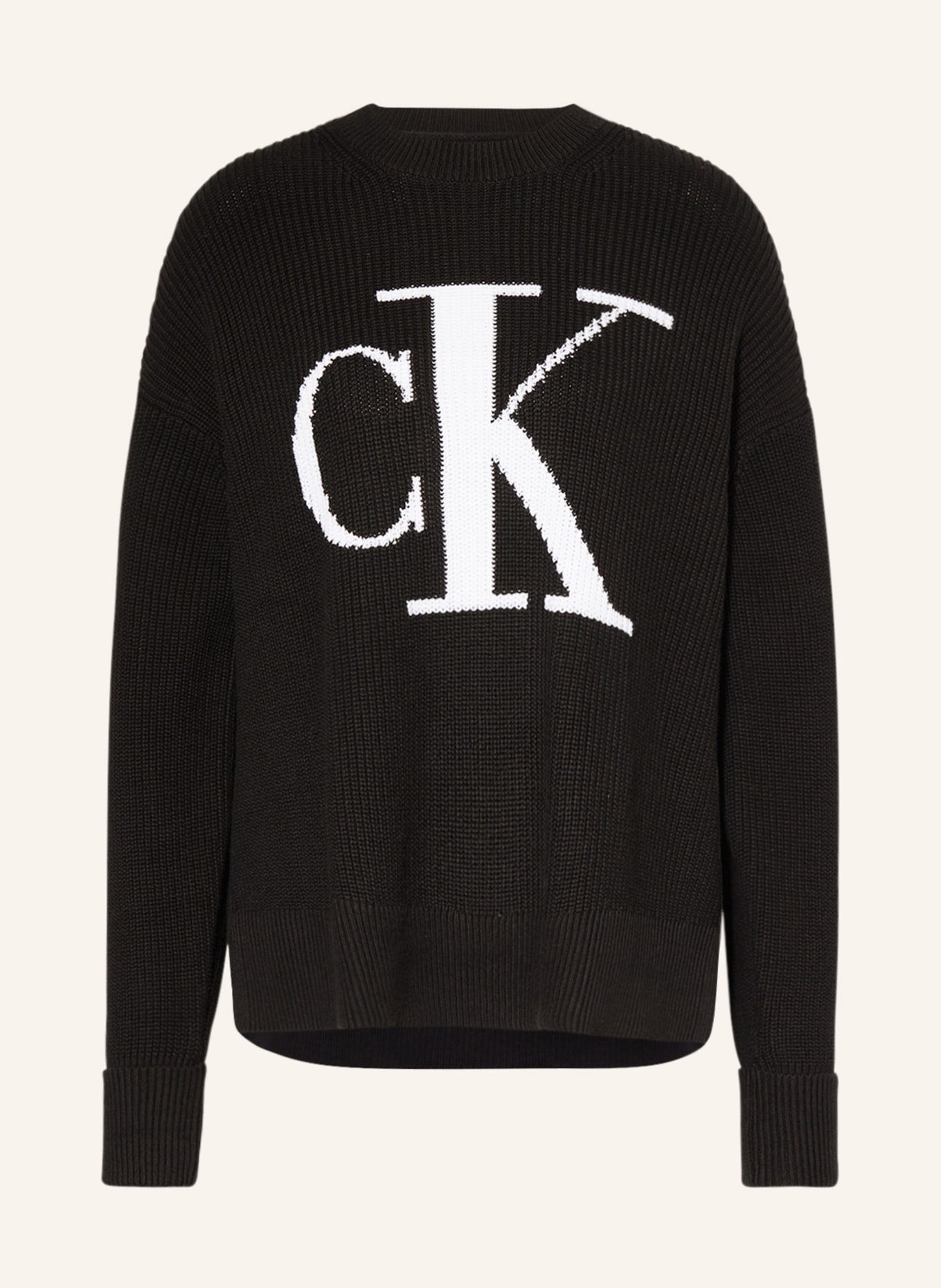 Calvin Klein Jeans Sweter, Kolor: CZARNY/ BIAŁY (Obrazek 1)