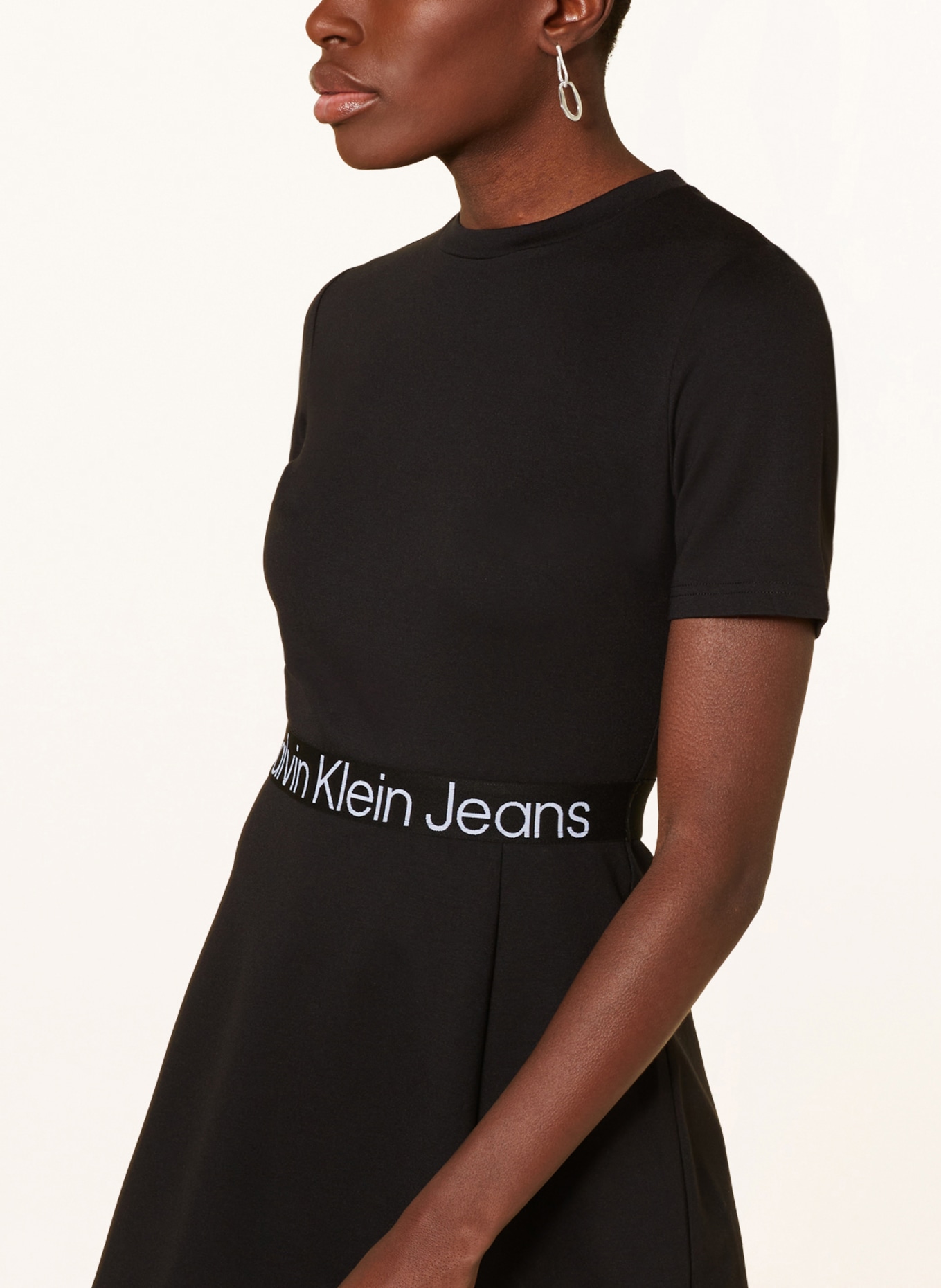 in Jersey black Klein Calvin Jeans dress