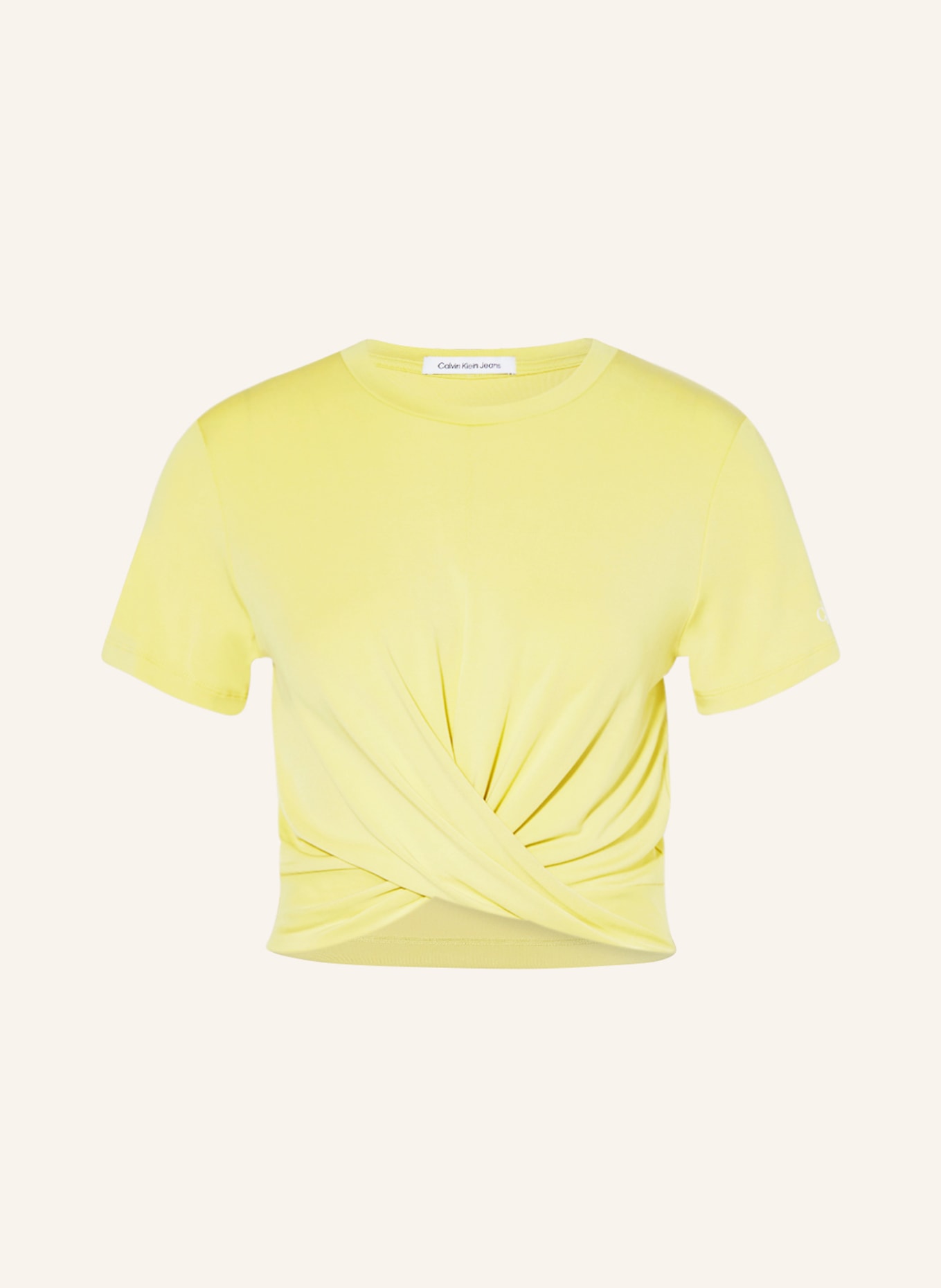 Calvin Klein Jeans Cropped tričko, Barva: ŽLUTÁ (Obrázek 1)