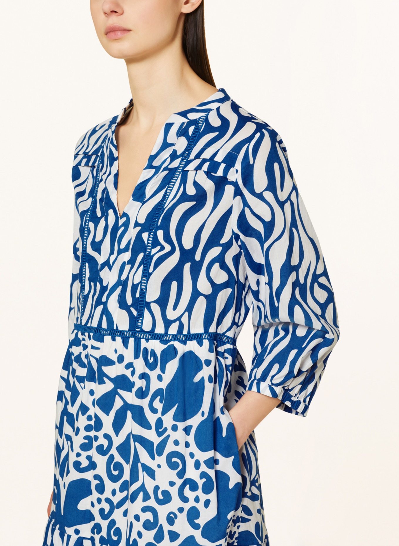oui Dress, Color: BLUE/ WHITE (Image 4)