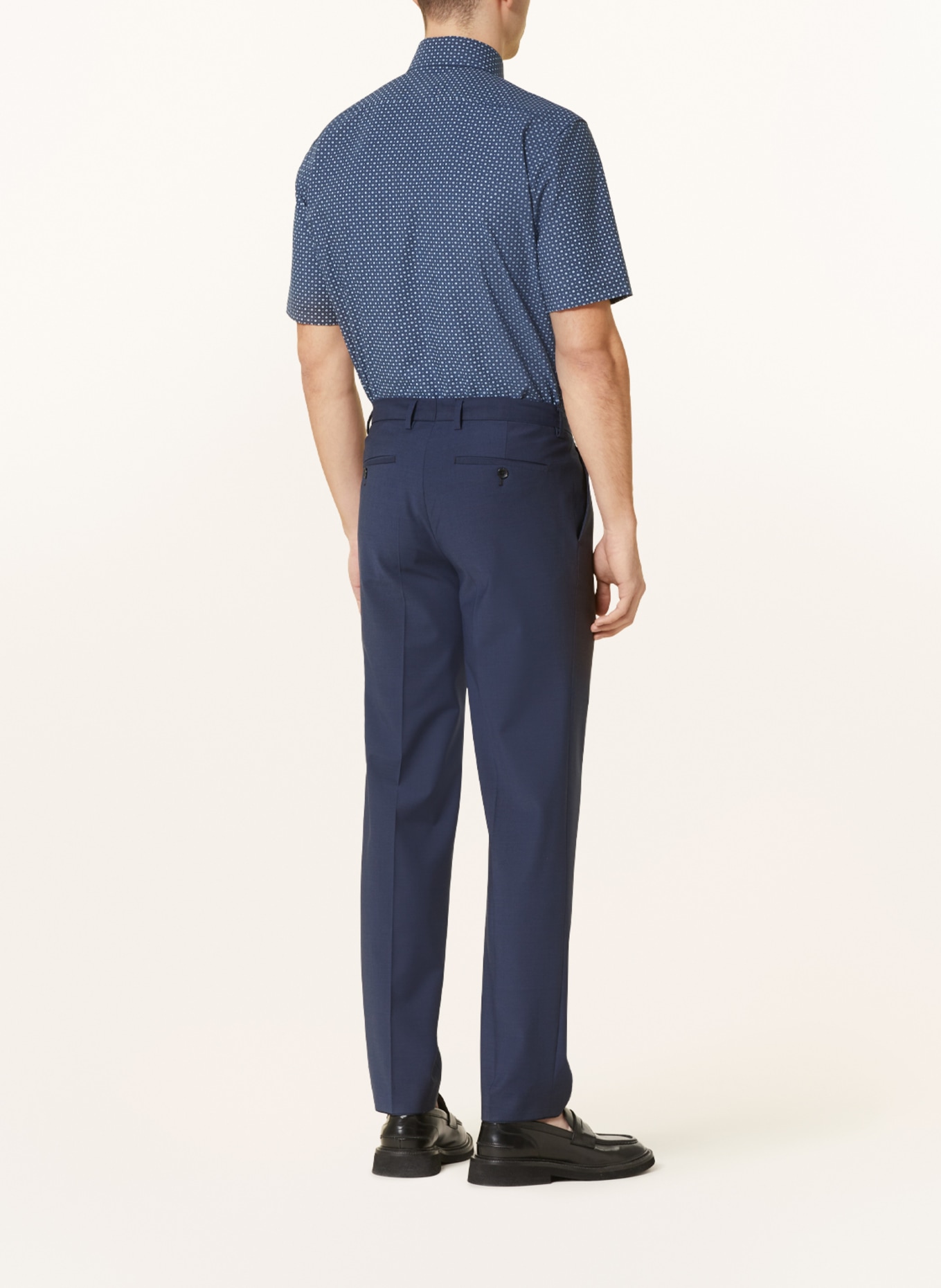 OLYMP Košile s krátkým rukávem 24/Seven Modern Fit z žerzejového materiálu, Barva: TMAVĚ MODRÁ (Obrázek 3)