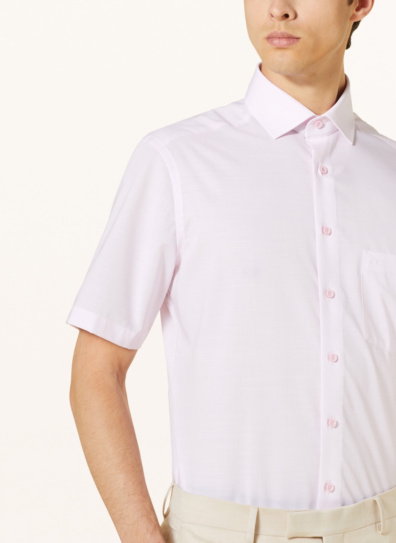 OLYMP Košile s krátkým rukávem Luxor Modern Fit, Barva: SVĚTLE RŮŽOVÁ (Obrázek 4)