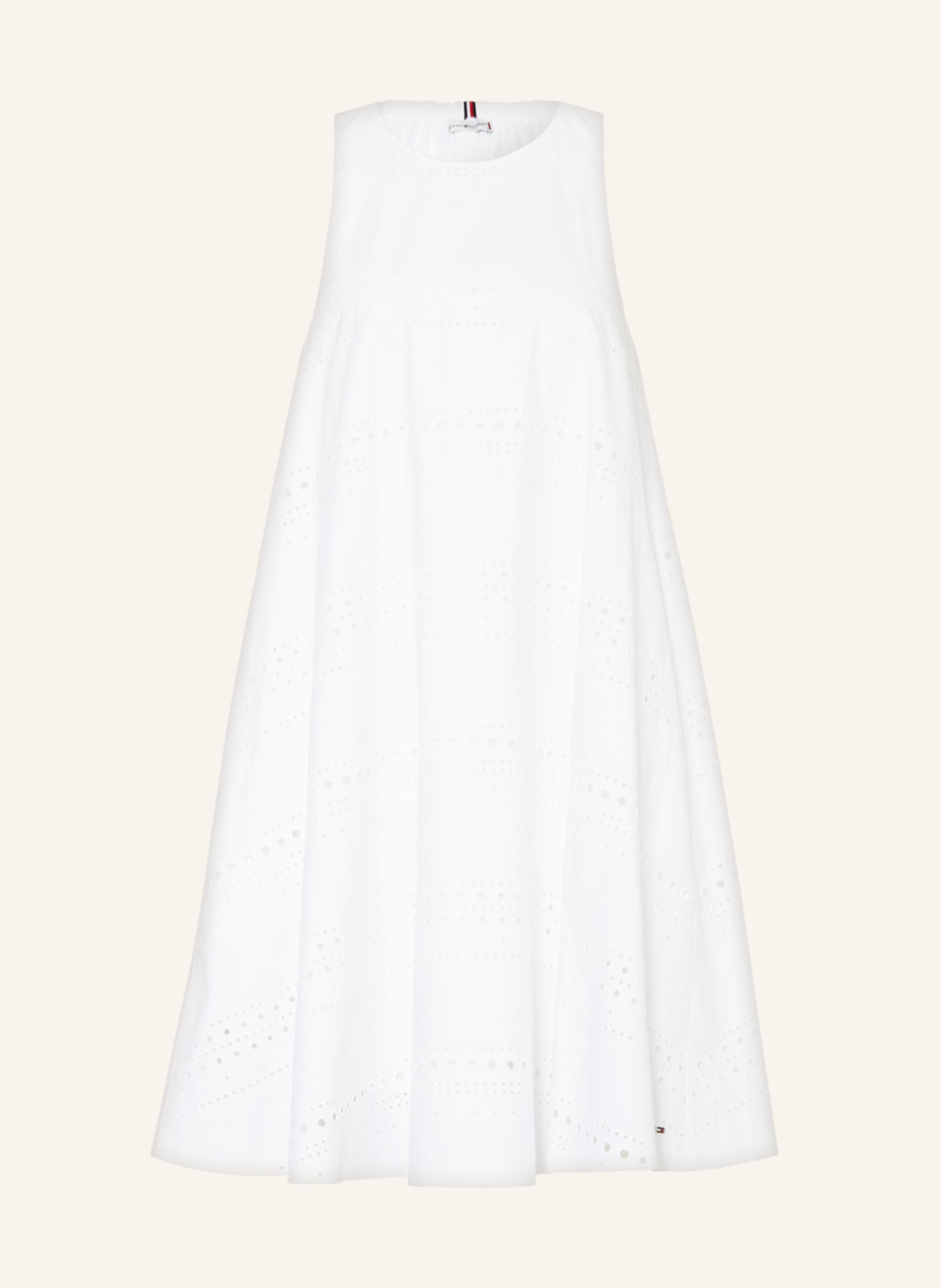 TOMMY HILFIGER Dress made of broderie anglaise, Color: WHITE (Image 1)