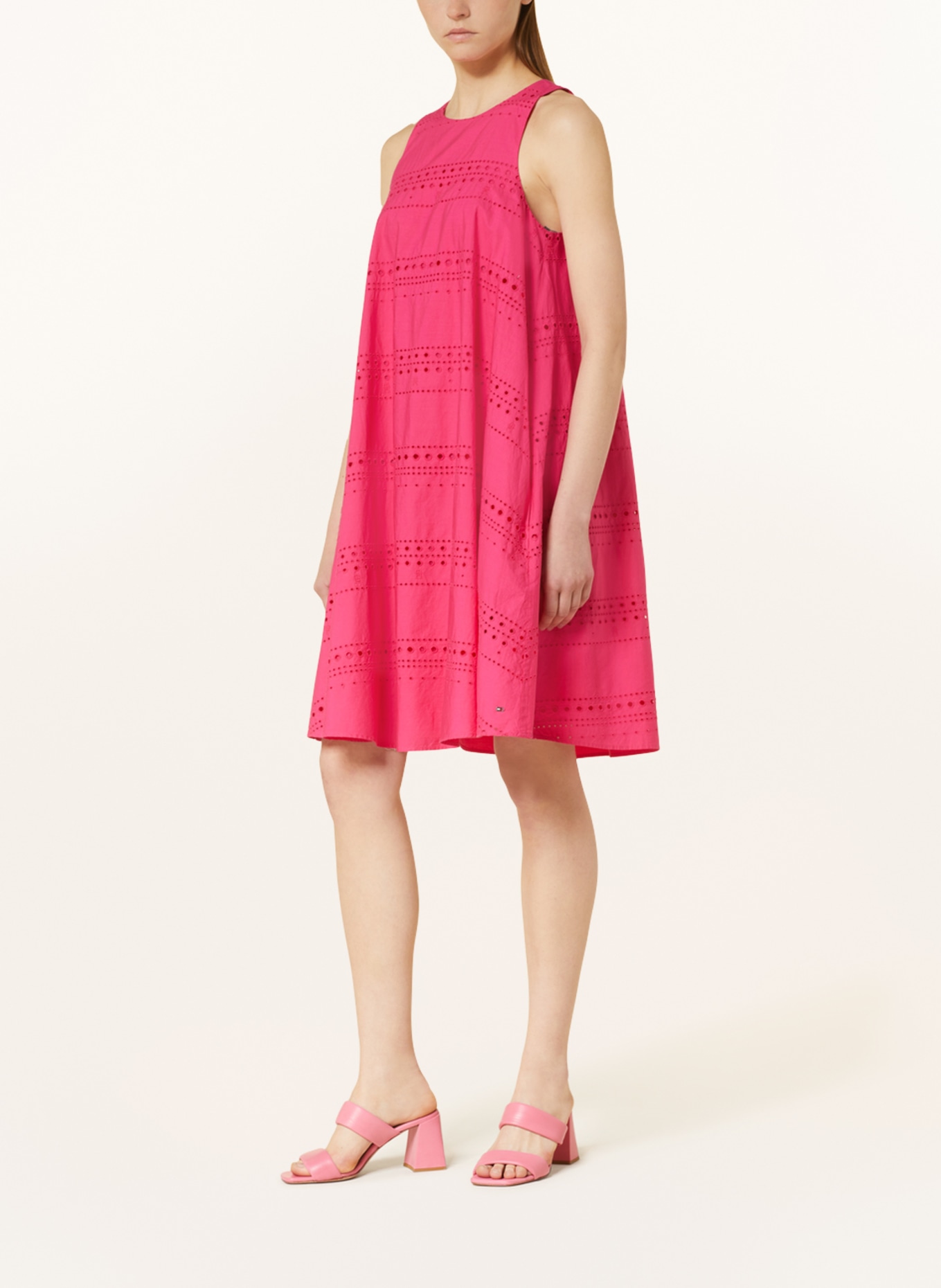 TOMMY HILFIGER Dress made of broderie anglaise, Color: PINK (Image 2)