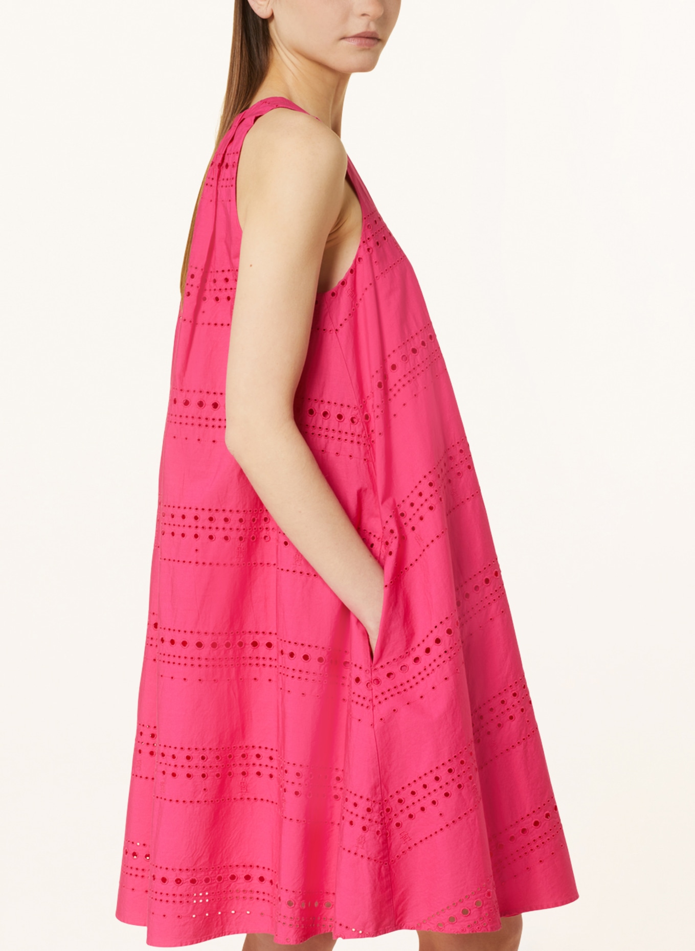 TOMMY HILFIGER Dress made of broderie anglaise, Color: PINK (Image 4)