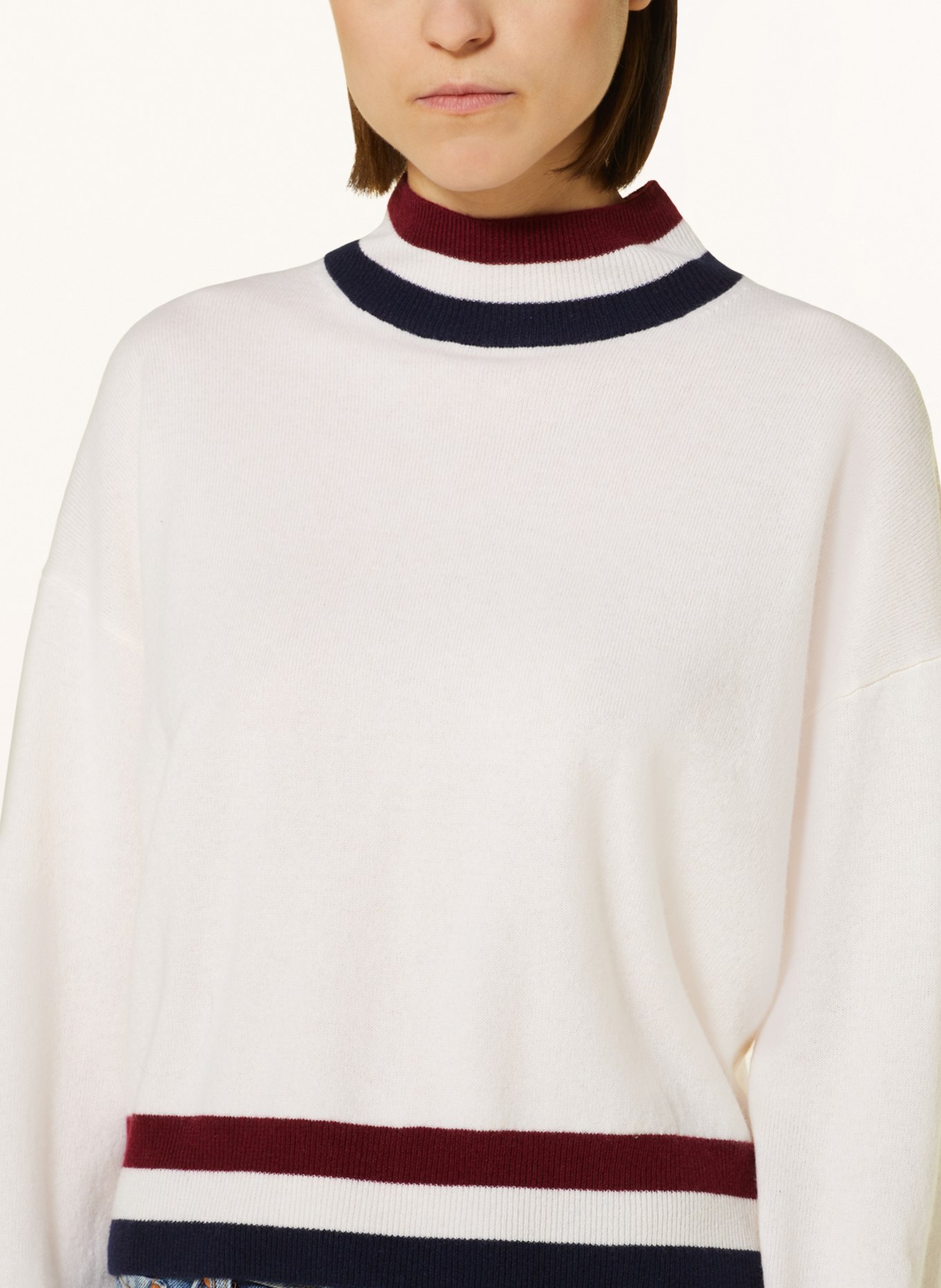 TOMMY HILFIGER Sweater, Color: ECRU/ DARK BLUE/ DARK RED (Image 4)