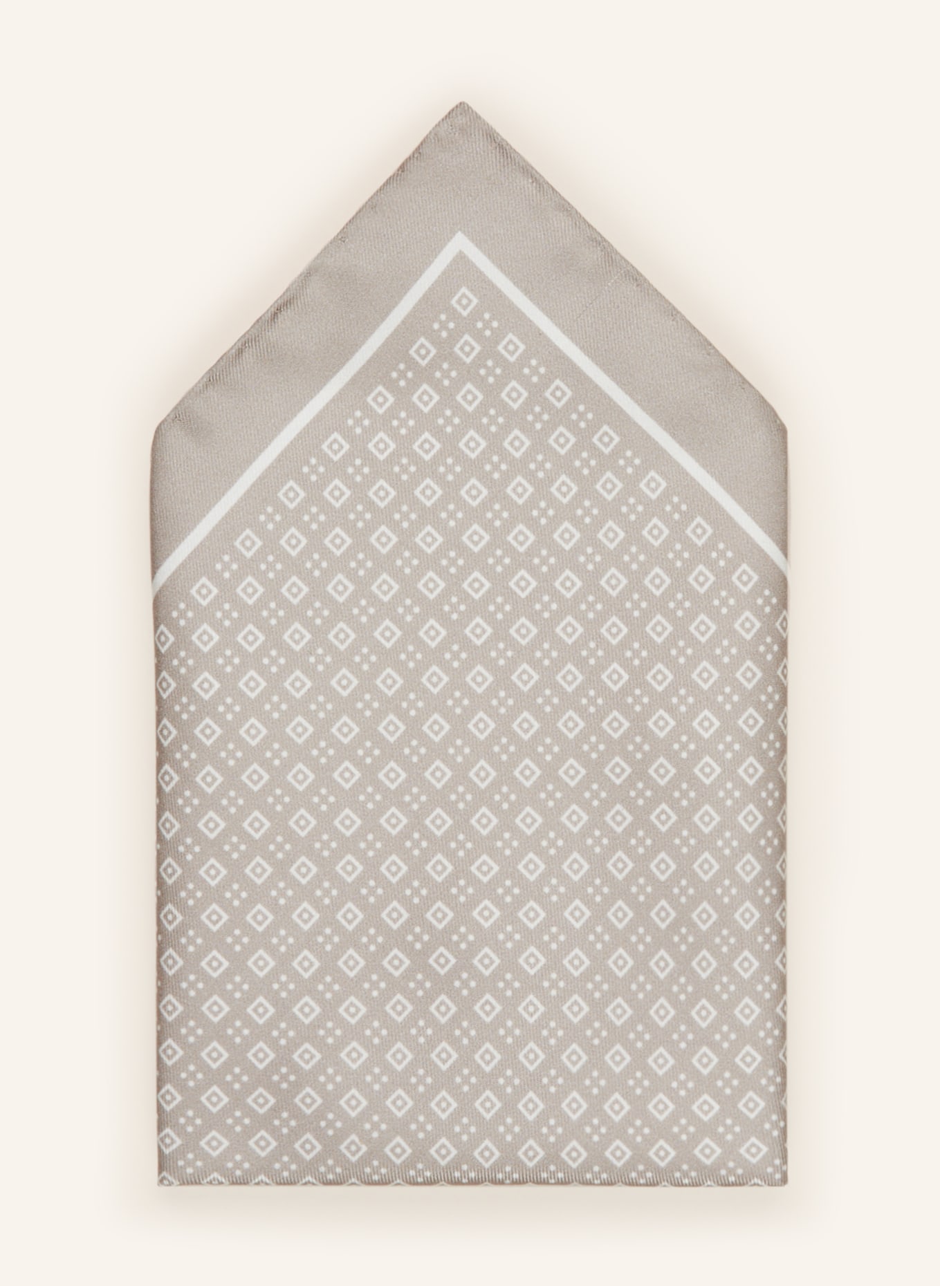 TIGER OF SWEDEN Pocket square PREEPA, Color: BEIGE/ WHITE (Image 1)