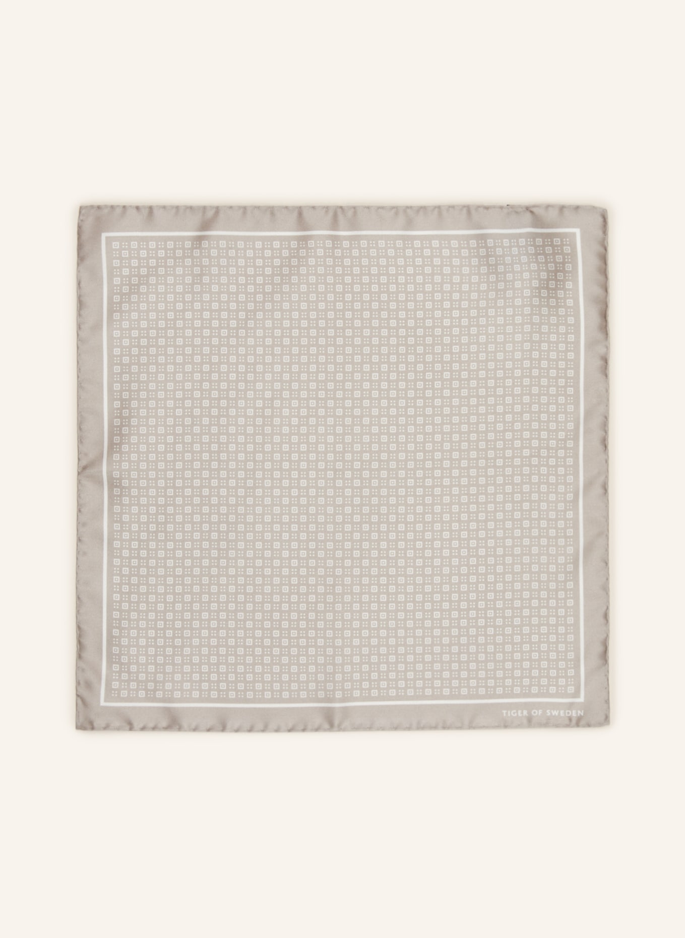 TIGER OF SWEDEN Pocket square PREEPA, Color: BEIGE/ WHITE (Image 2)