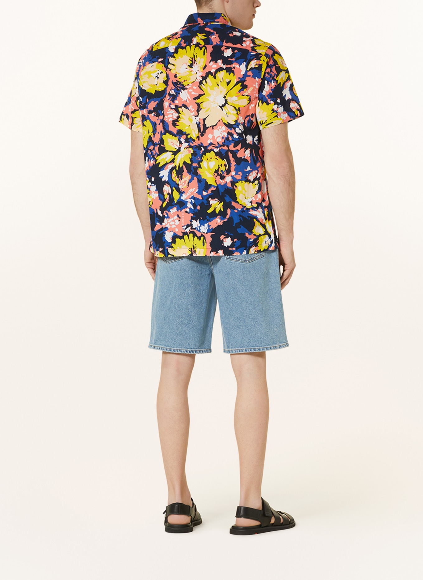 TOMMY HILFIGER Kurzarm-Hemd Regular Fit, Farbe: GELB/ DUNKELBLAU/ HELLROT (Bild 3)