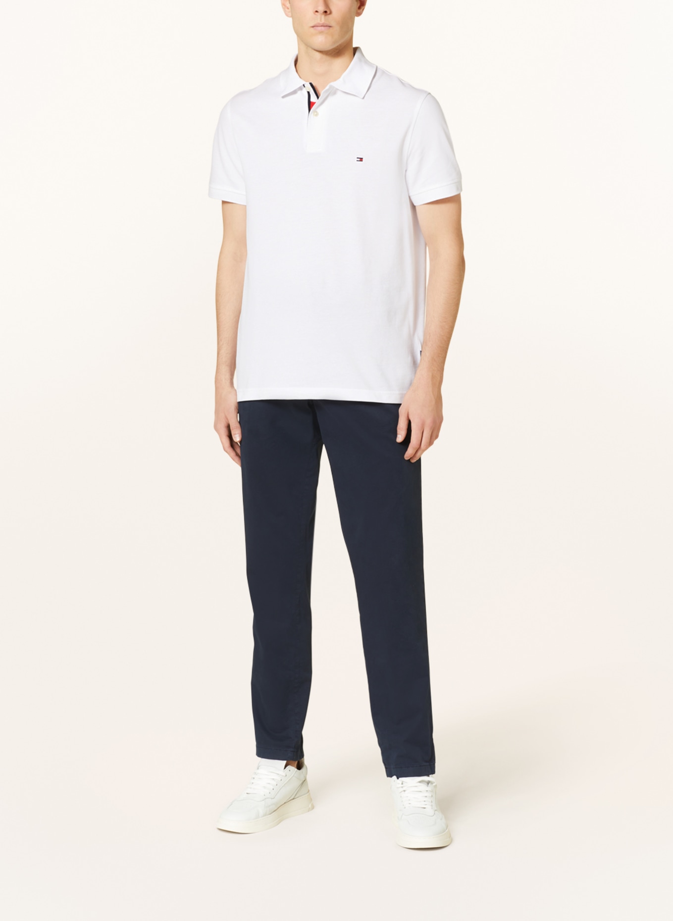 TOMMY HILFIGER Piqué polo shirt regular fit, Color: WHITE (Image 2)