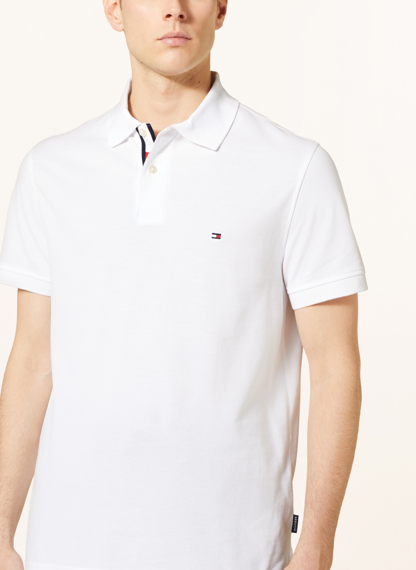 TOMMY HILFIGER Piqué polo shirt regular fit, Color: WHITE (Image 4)