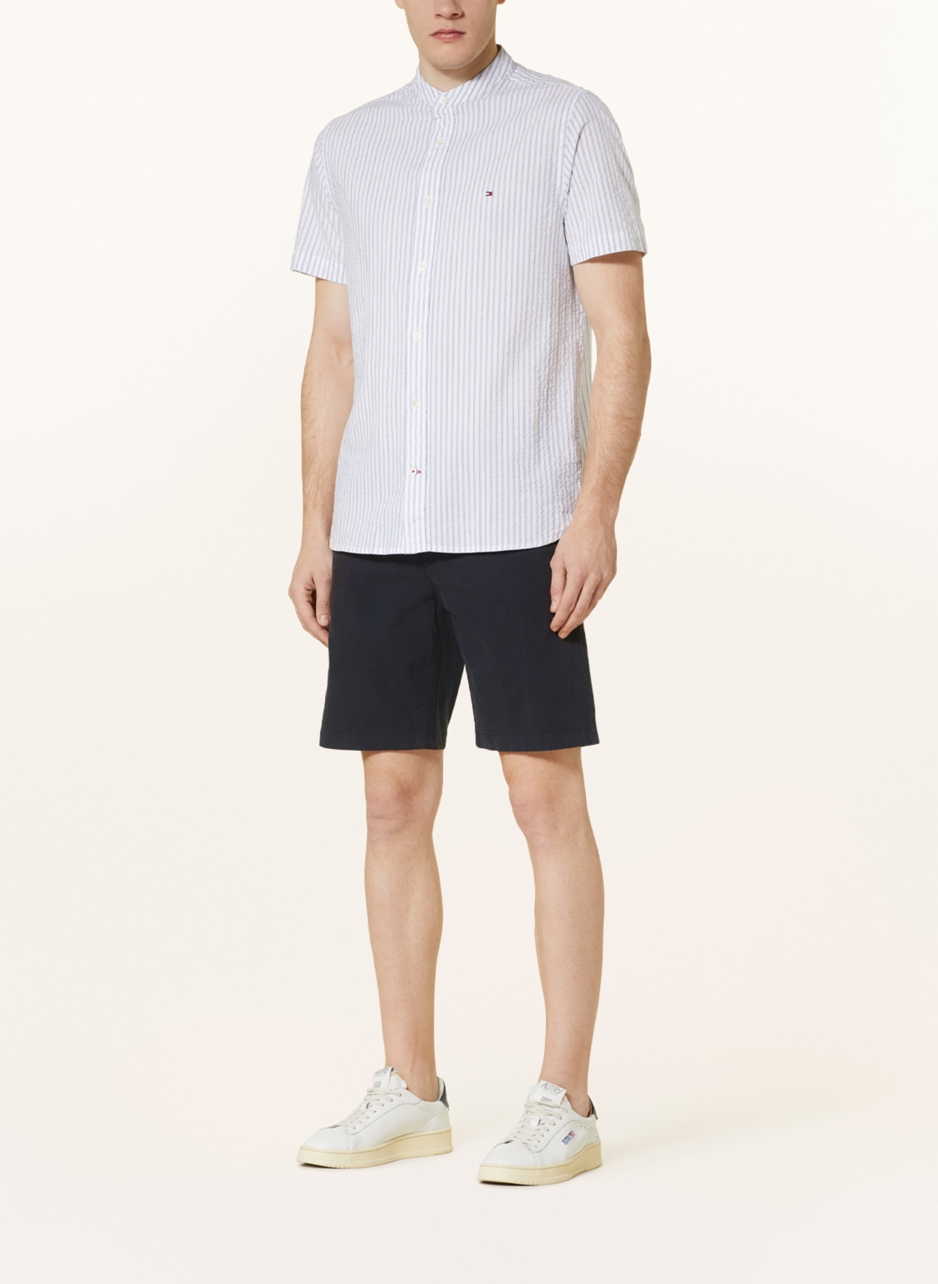 TOMMY HILFIGER Short sleeve shirt regular fit, Color: LIGHT BLUE/ WHITE (Image 2)