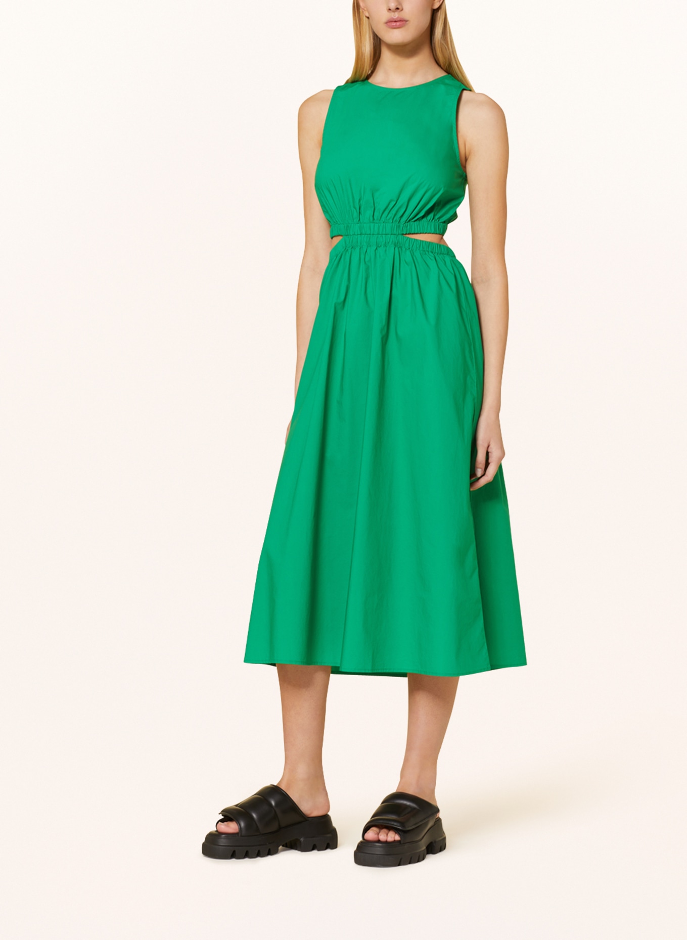 Marc O'Polo DENIM Dress with cut-out, Color: GREEN (Image 2)